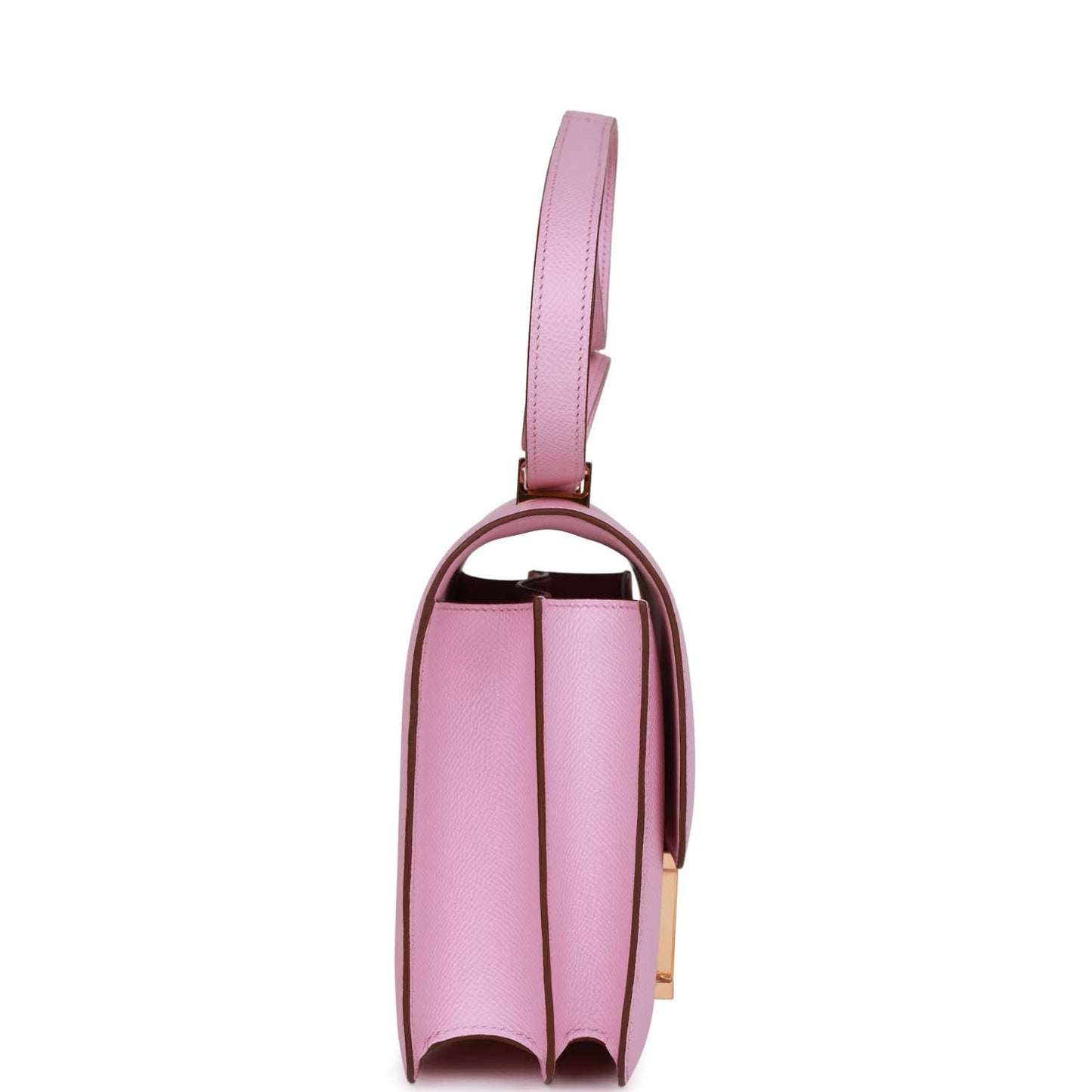 Luxury Hermes Constance 24 Mauve Sylvestre Epsom Rose Gold Hardware