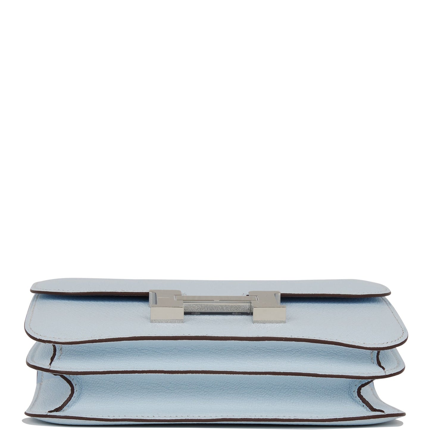Luxury Hermes Constance 18 Bleu Brume Chevre Palladium Hardware