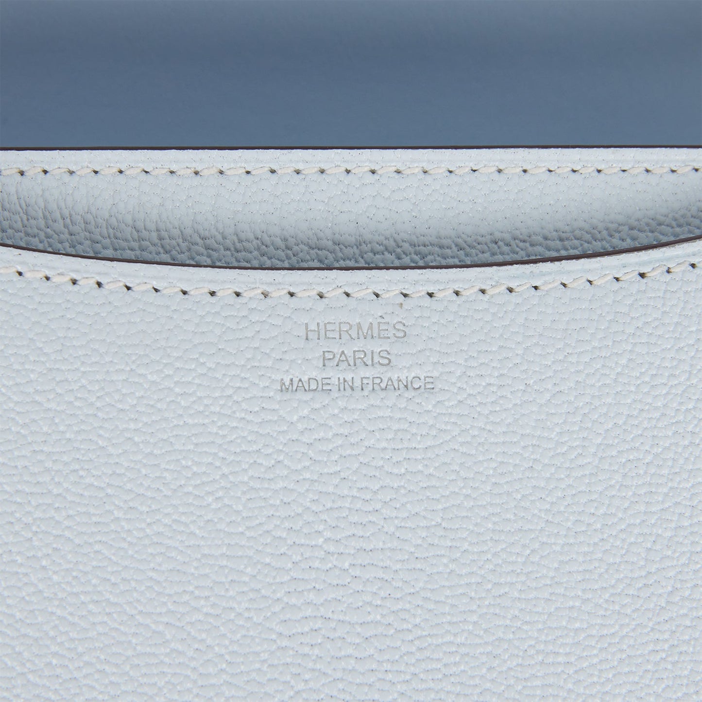 Luxury Hermes Constance 18 Bleu Brume Chevre Palladium Hardware