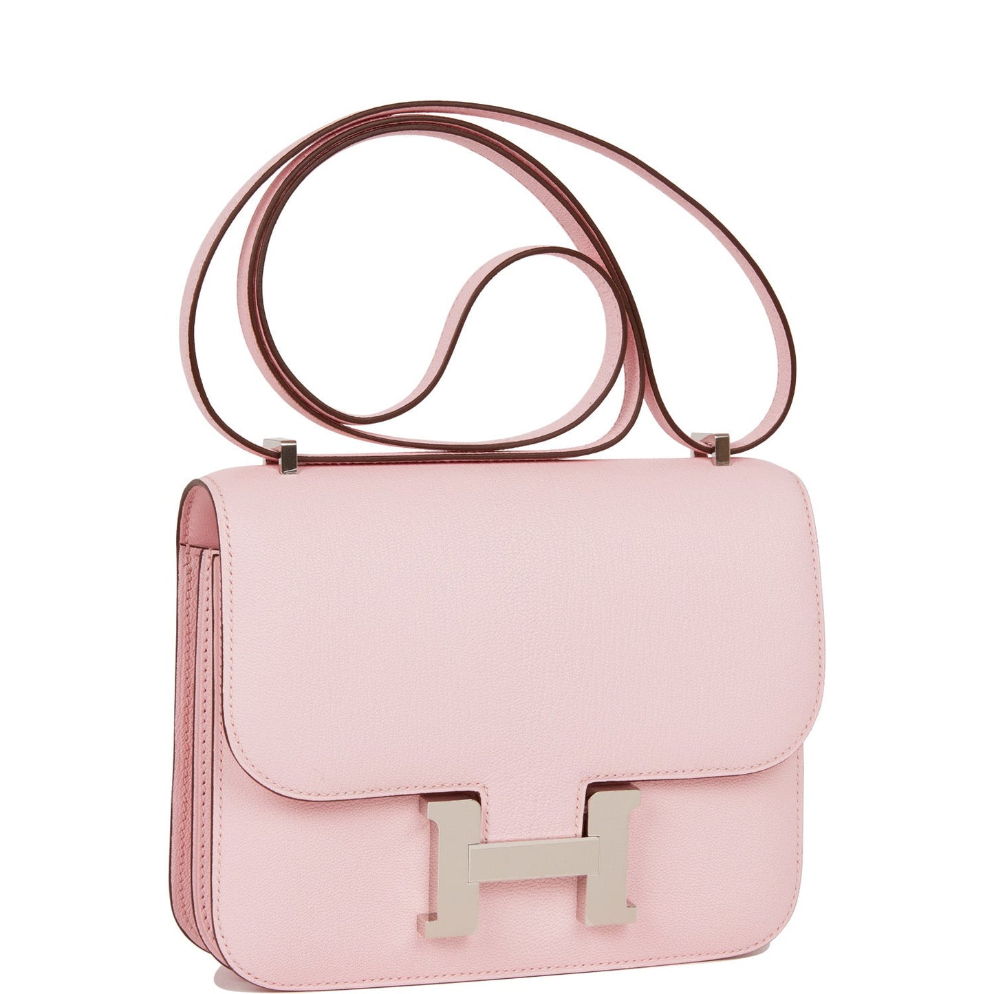 Luxury Hermes Constance 18 Rose Sakura Chevre Palladium Hardware
