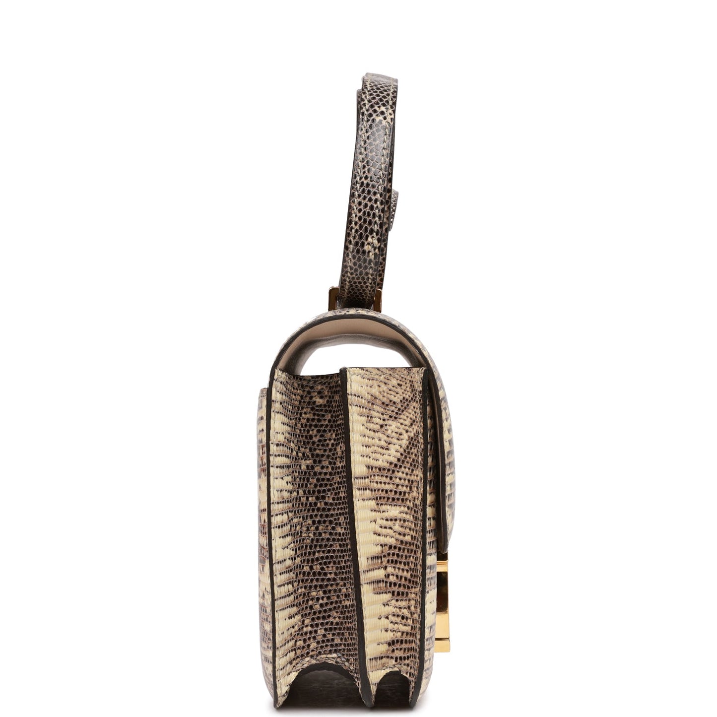Luxury Hermes Mini Constance 18 Ombre Lizard Varanus Gold Hardware