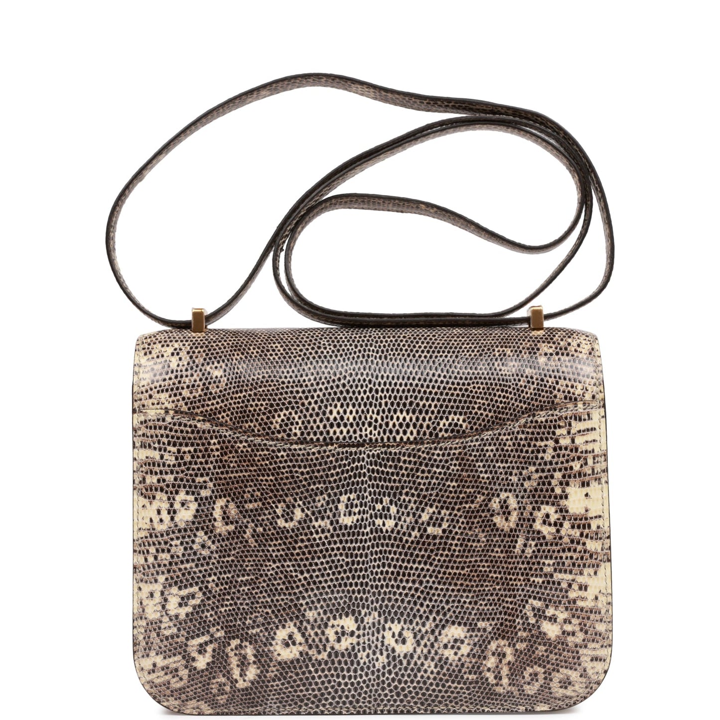 Luxury Hermes Mini Constance 18 Ombre Lizard Varanus Gold Hardware