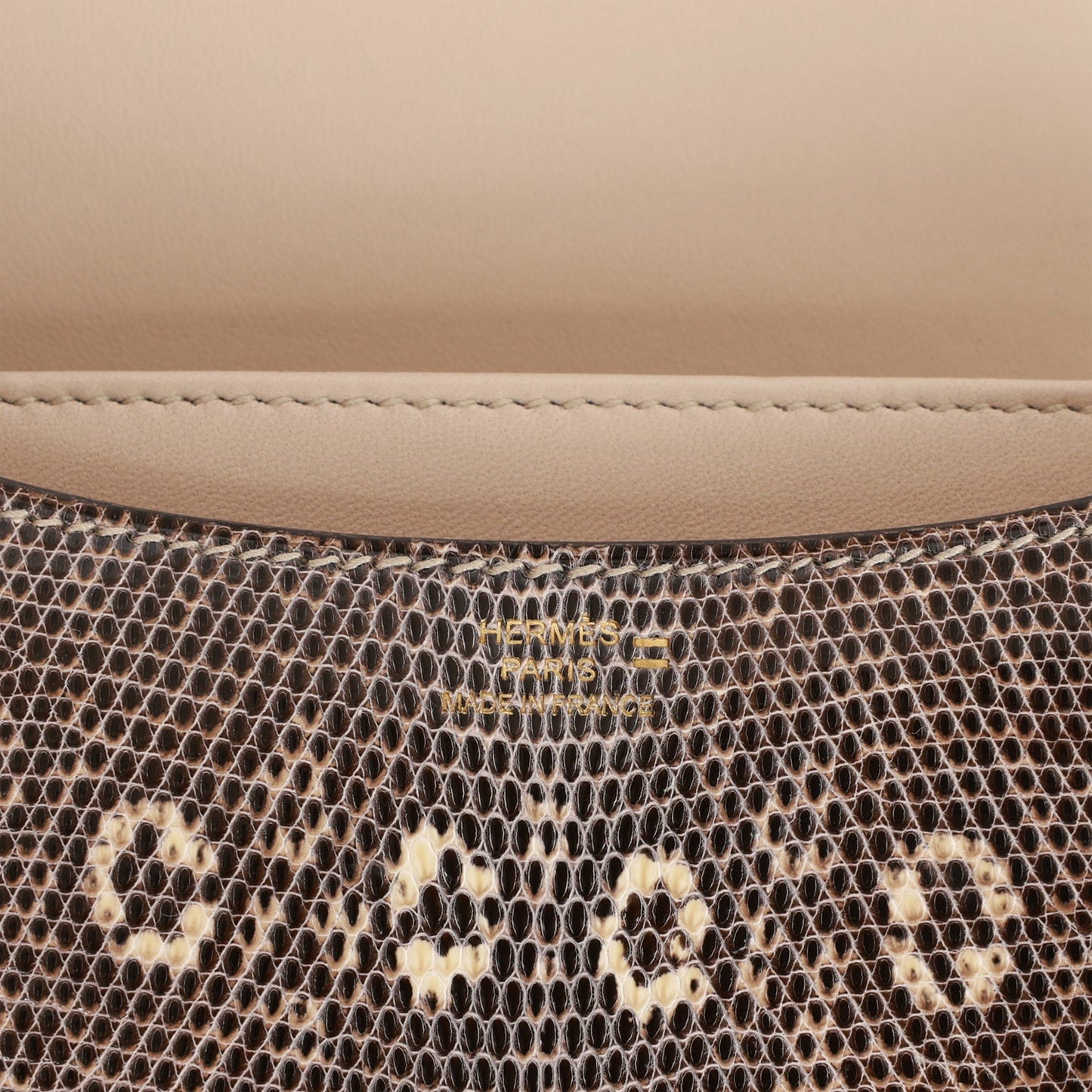 Luxury Hermes Mini Constance 18 Ombre Lizard Varanus Gold Hardware