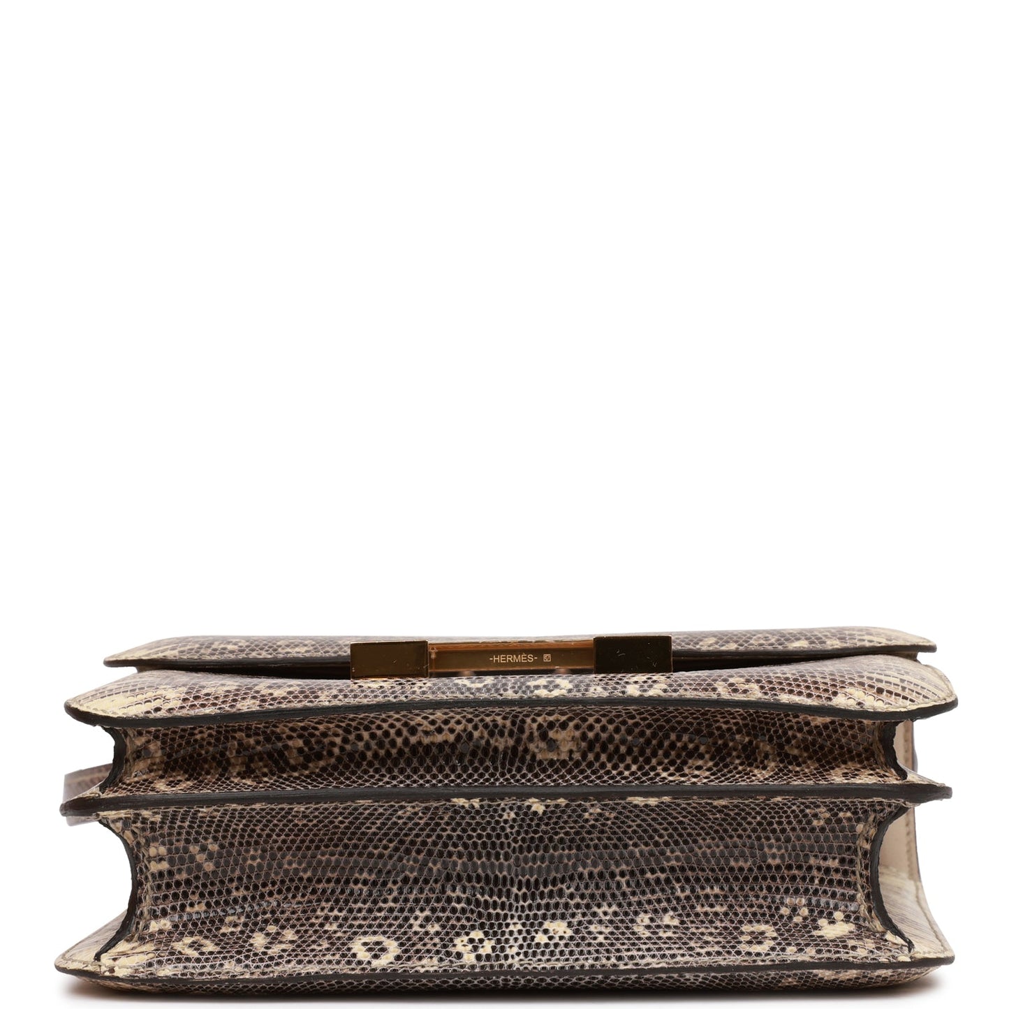 Luxury Hermes Mini Constance 18 Ombre Lizard Varanus Gold Hardware