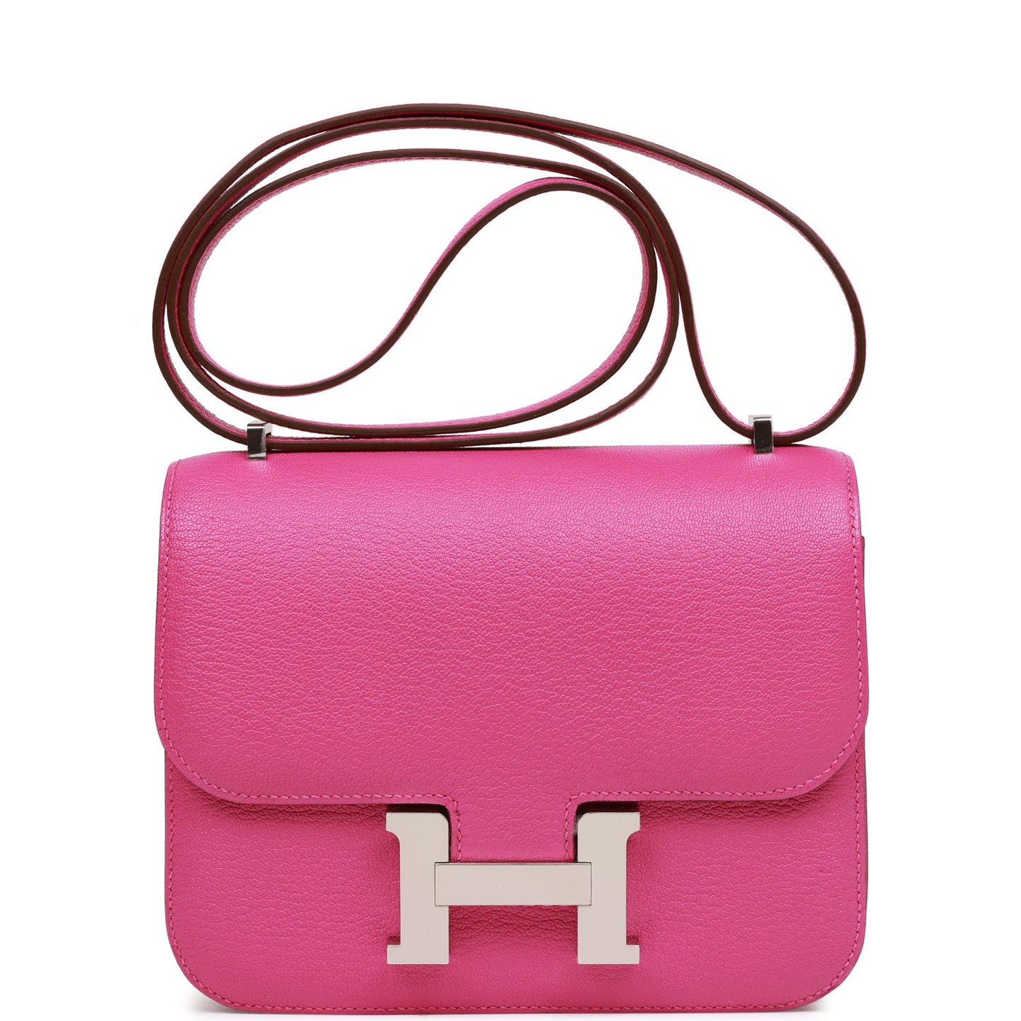 Luxury Hermes Constance 18 Magnolia Evercolor Palladium Hardware
