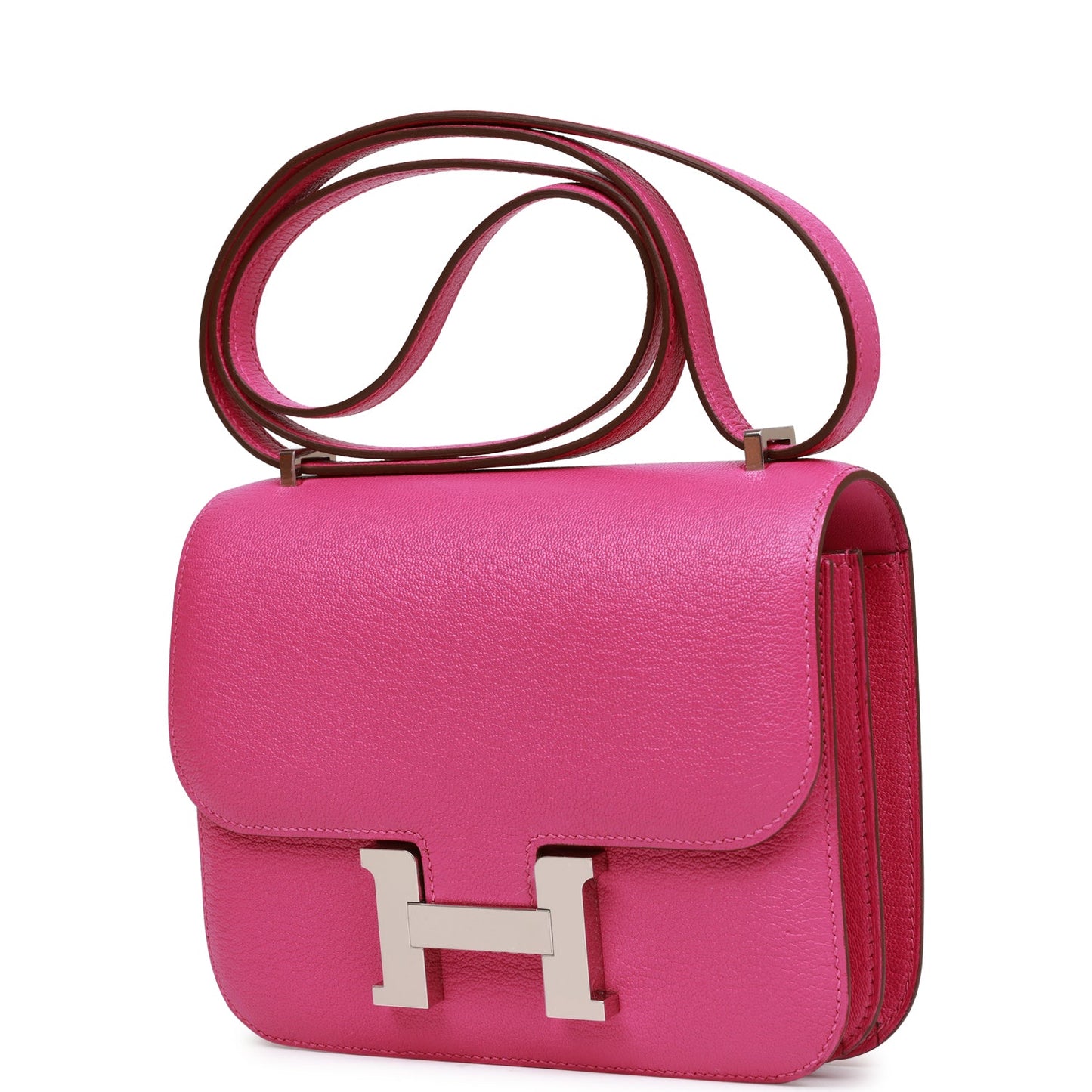 Luxury Hermes Constance 18 Magnolia Evercolor Palladium Hardware