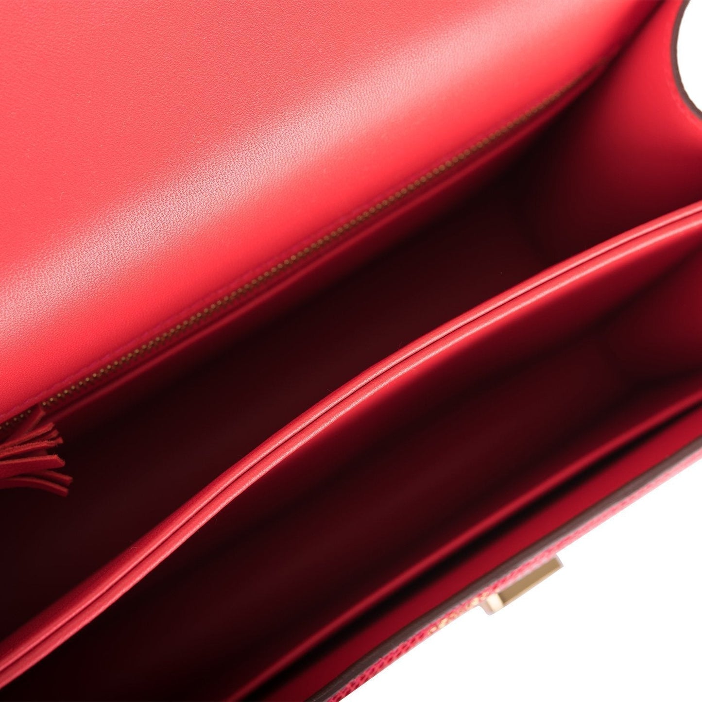 Luxury Hermes Constance 24 Rouge Exotique Lizard Niloticus Gold Hardware