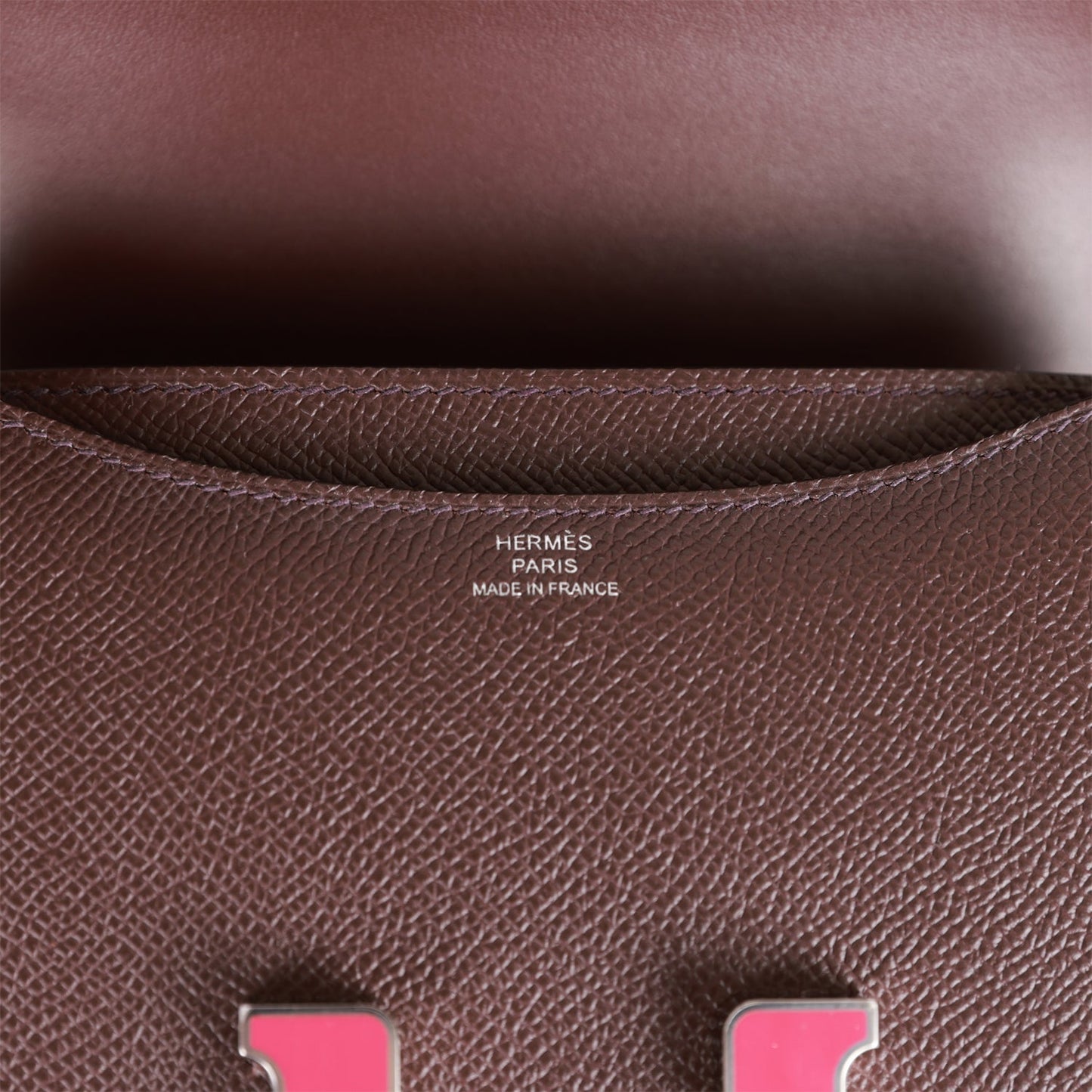 Luxury Hermes Constance 18 Rouge Sellier Epsom Palladium Hardware