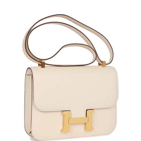 Luxury Hermes Constance 1-24 Nata Epsom Gold Hardware