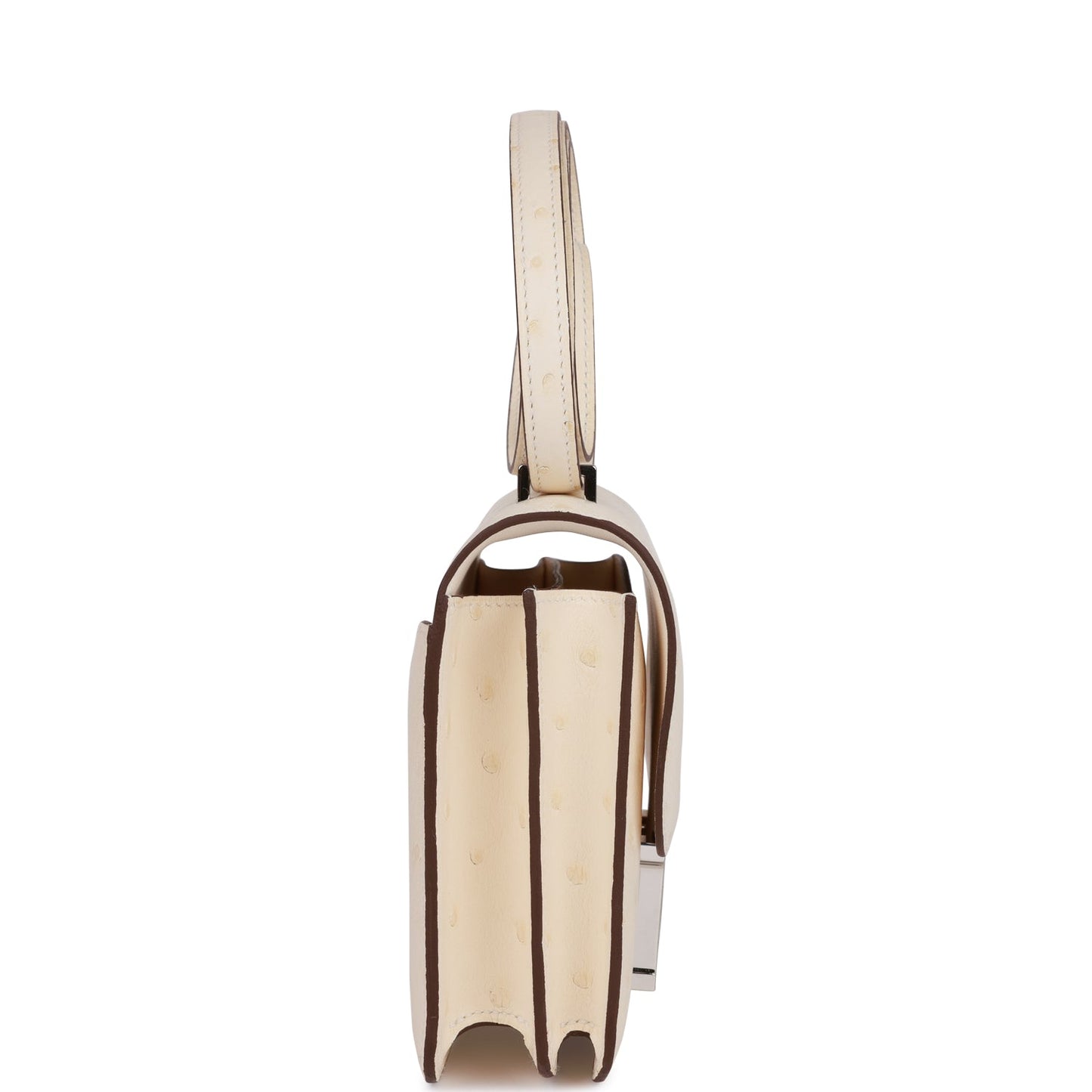 Luxury Hermes Constance 18 Nata Ostrich Palladium Hardware