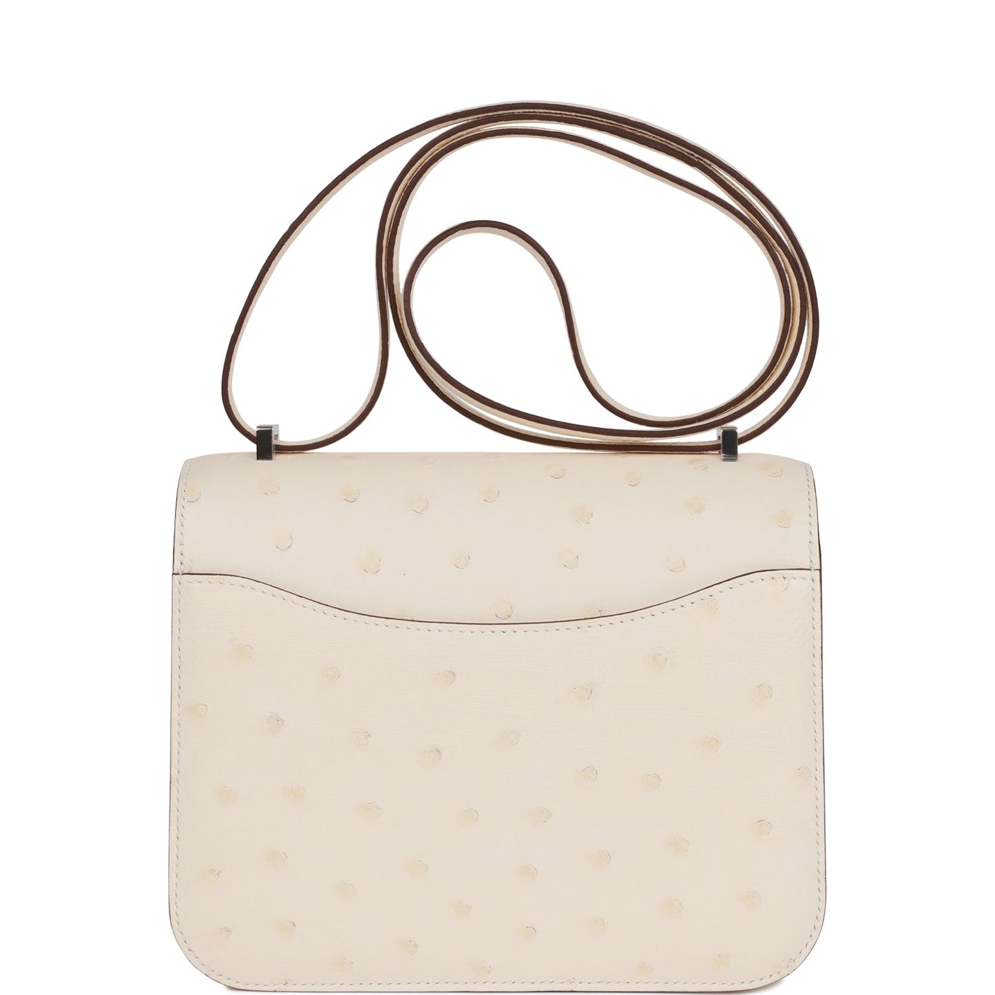 Luxury Hermes Constance 18 Nata Ostrich Palladium Hardware