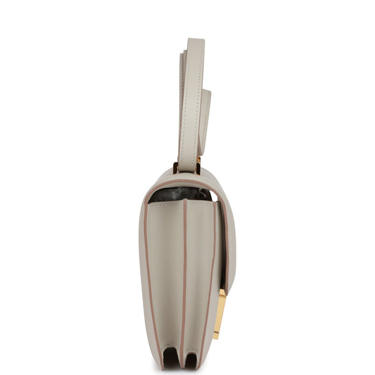 Luxury Hermes Constance 18 Gris Perle Swift Gold Hardware