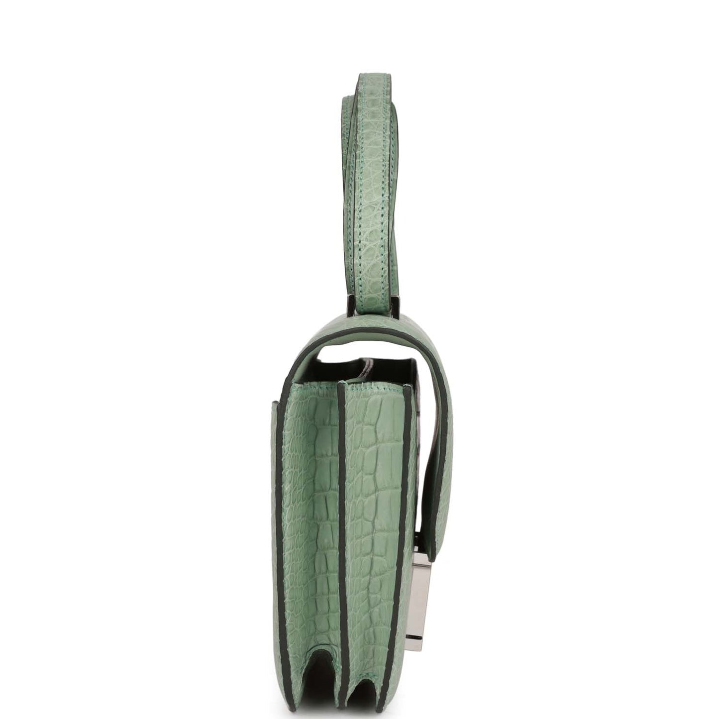 Luxury Hermes Constance 1-18 Vert D'Eau Matte Alligator Palladium Hardware