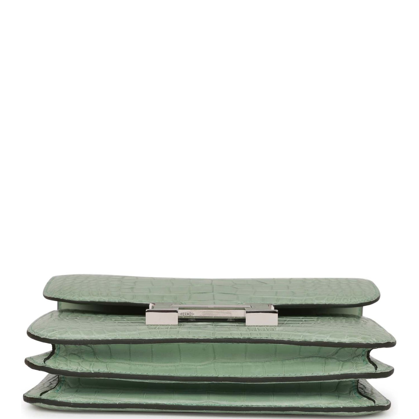 Luxury Hermes Constance 1-18 Vert D'Eau Matte Alligator Palladium Hardware