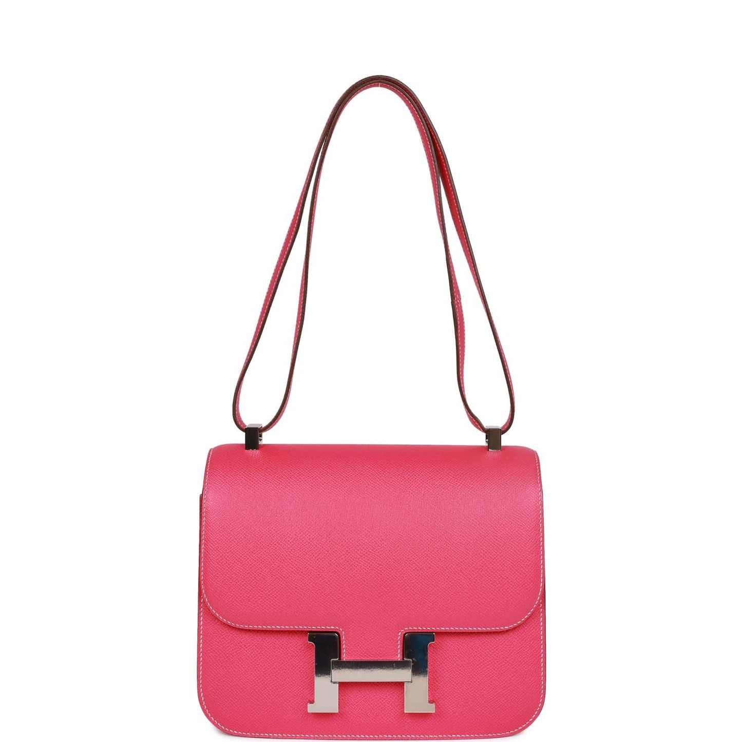 Luxury Hermes Constance 24 Rose Tyrien Epsom Palladium Hardware