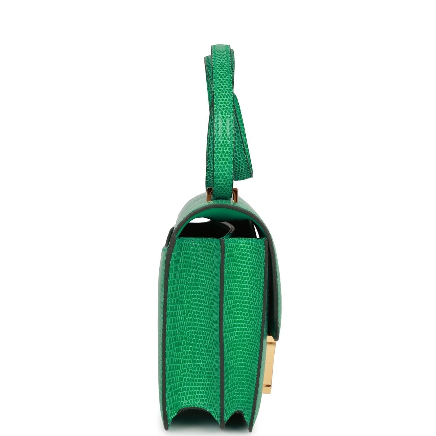 Luxury Hermes Mini Constance 18 Menthe Lizard Salvator Gold Hardware
