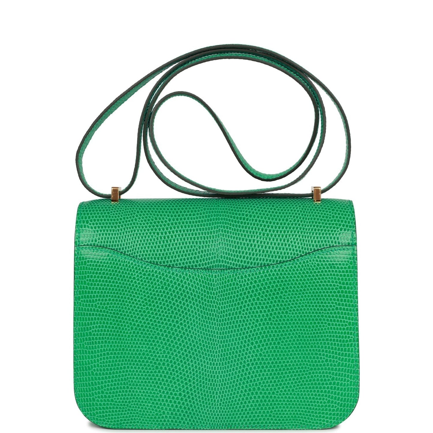 Luxury Hermes Mini Constance 18 Menthe Lizard Salvator Gold Hardware