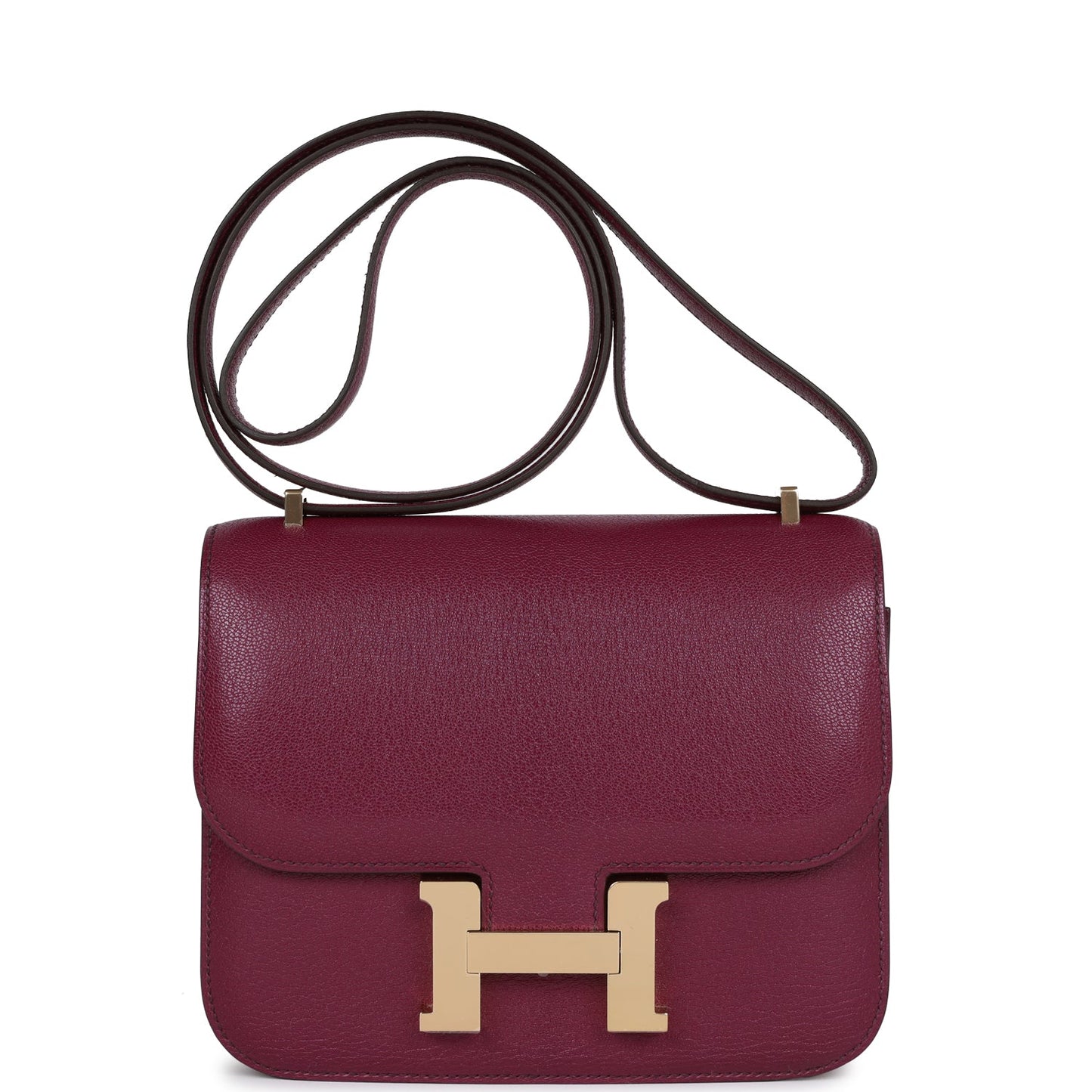 Luxury Hermes Constance 18 Anemone Chevre Chamkila Permabrass Hardware