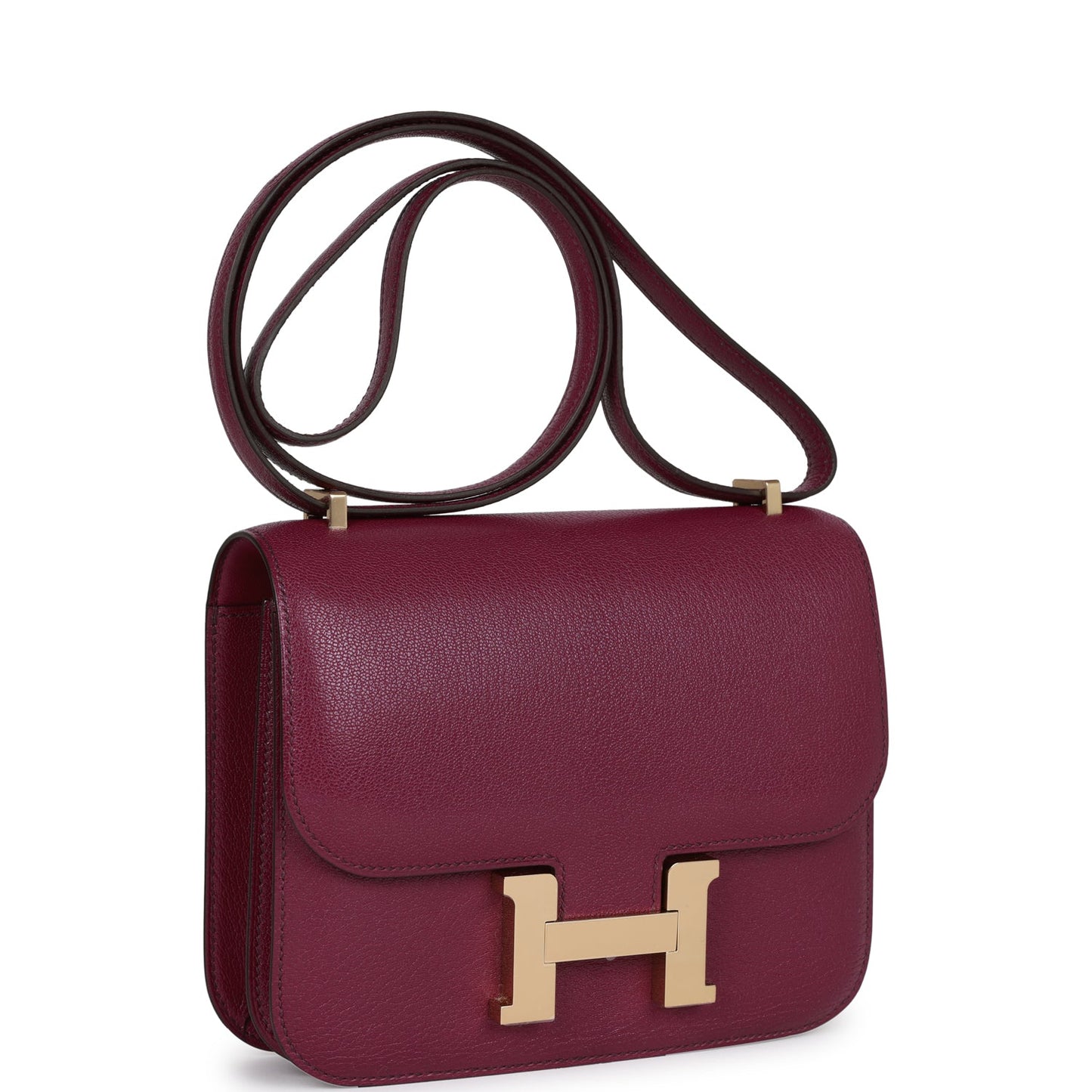 Luxury Hermes Constance 18 Anemone Chevre Chamkila Permabrass Hardware