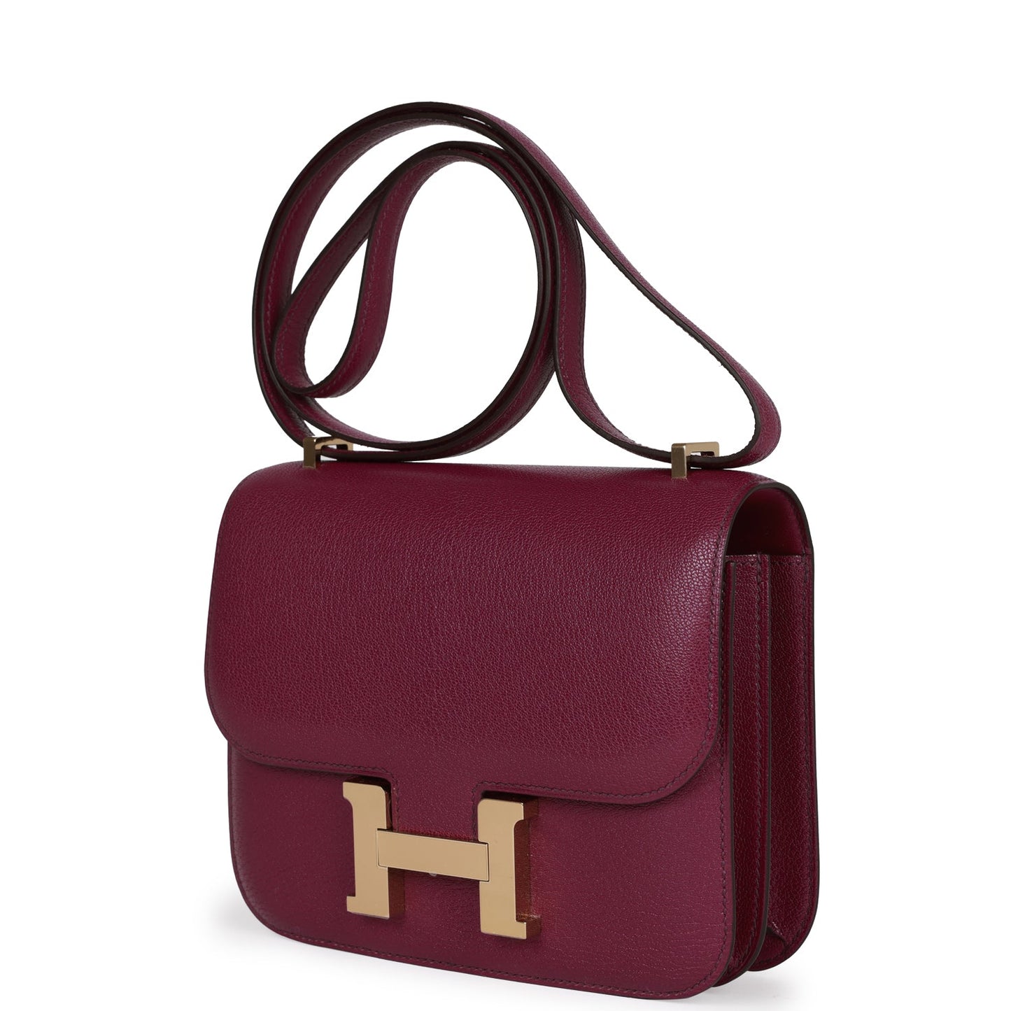 Luxury Hermes Constance 18 Anemone Chevre Chamkila Permabrass Hardware