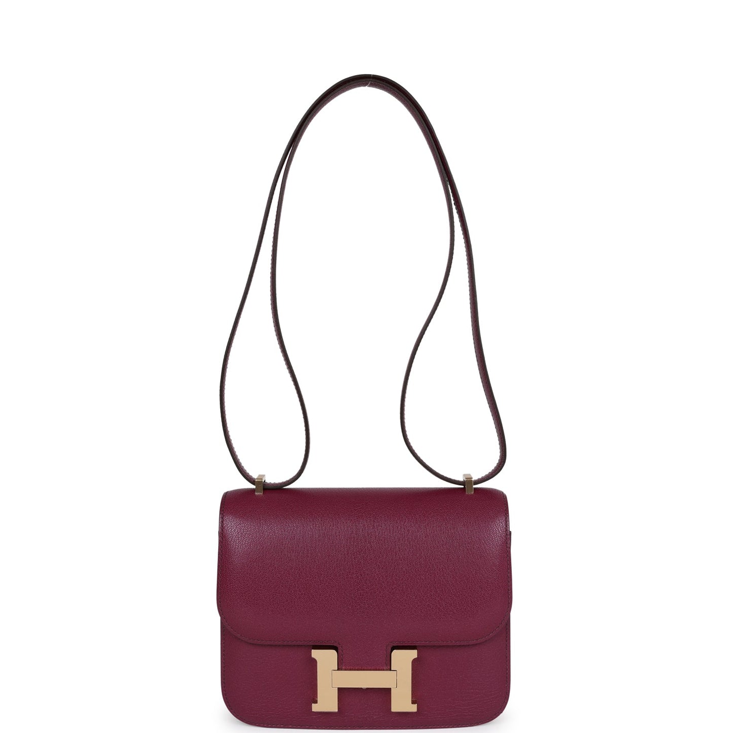 Luxury Hermes Constance 18 Anemone Chevre Chamkila Permabrass Hardware