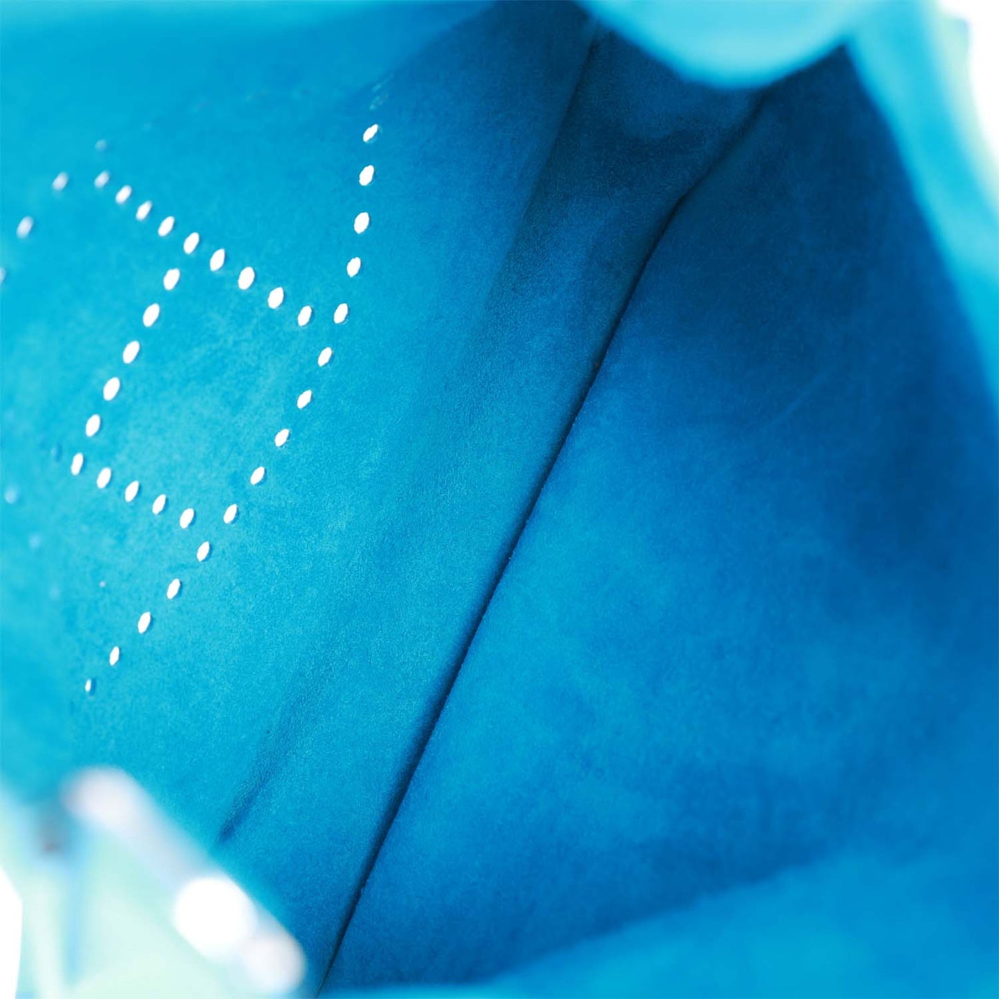 Luxury Hermes Evelyne III GM Bleu Frida Clemence Palladium Hardware