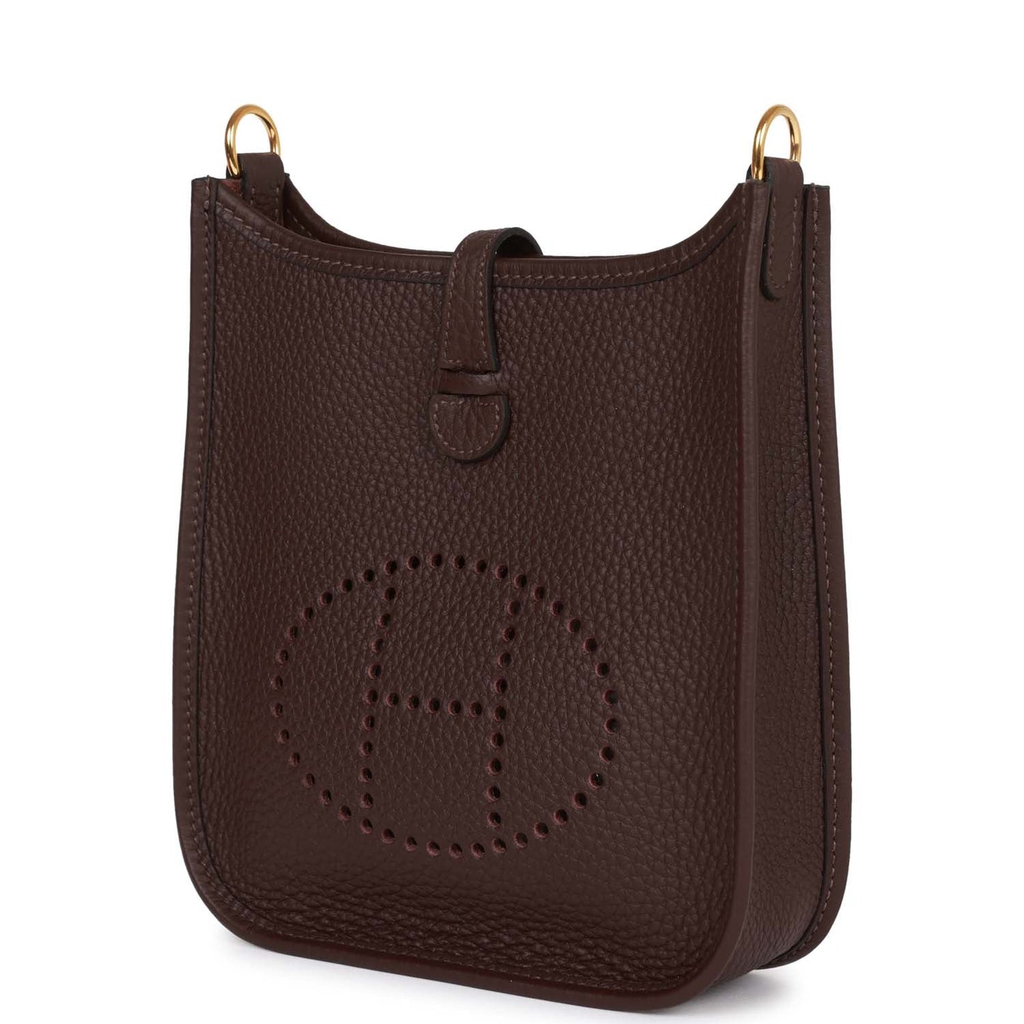 Luxury Hermes Evelyne TPM Rouge Sellier Clemence Gold Hardware