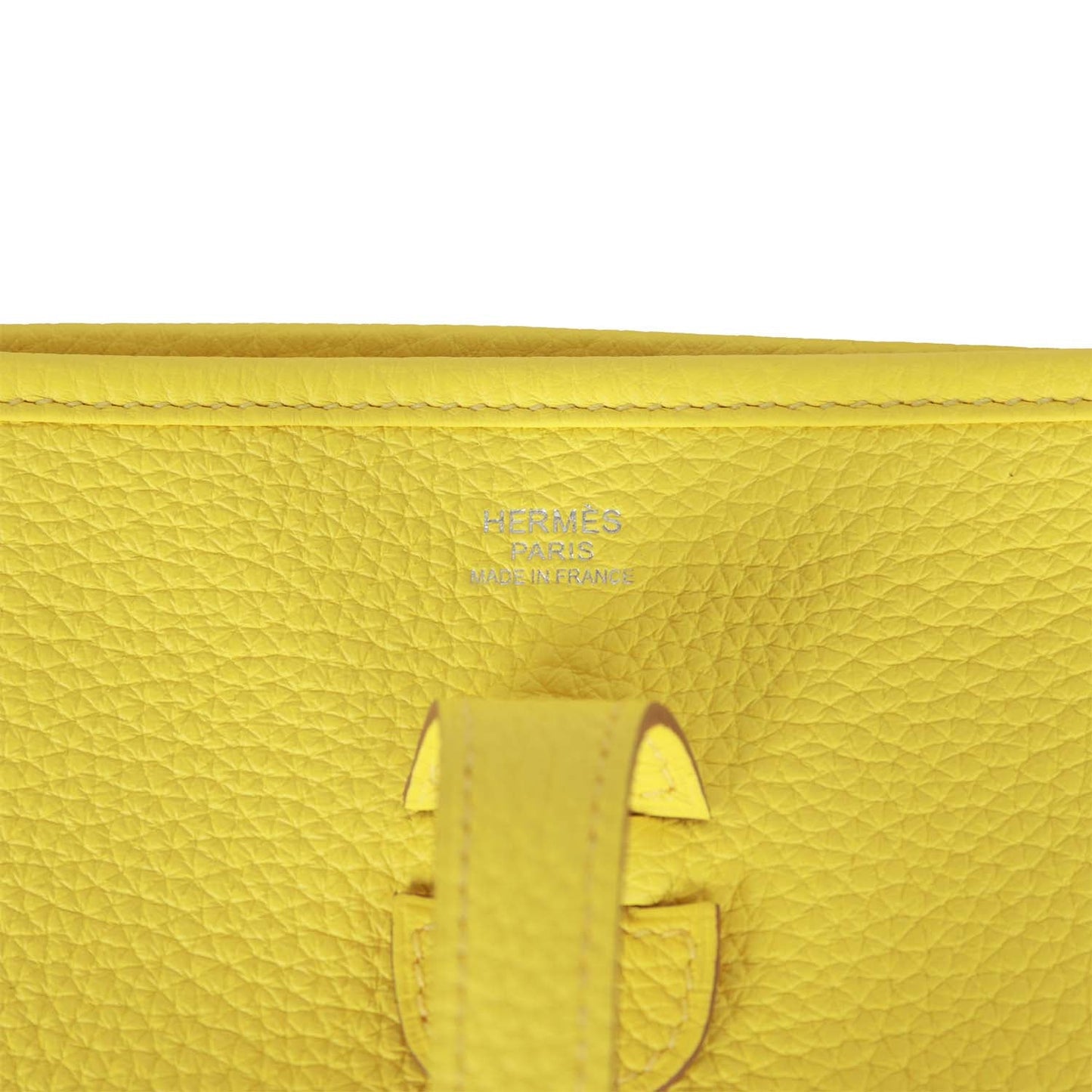 Luxury Hermes Evelyne III PM Lime Clemence Palladium Hardware