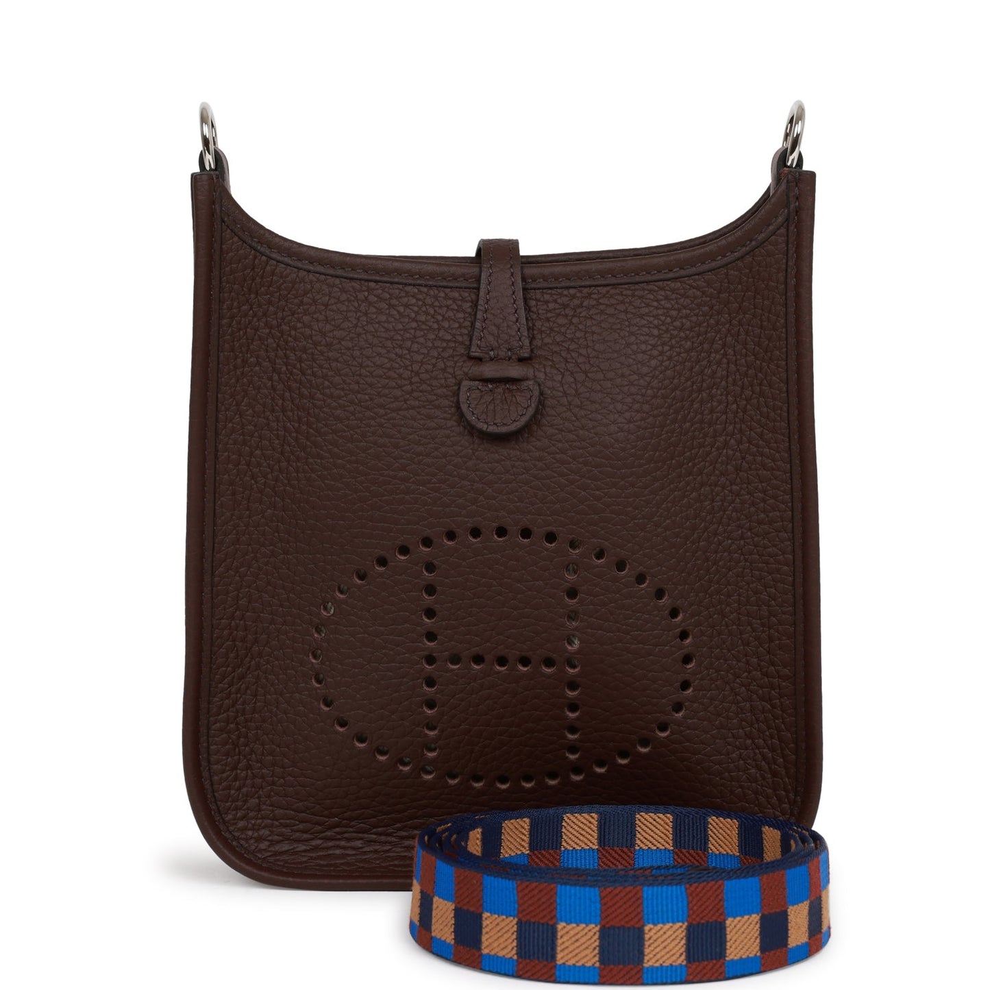 Luxury Hermes Evelyne TPM Rouge Sellier Clemence Palladium Hardware