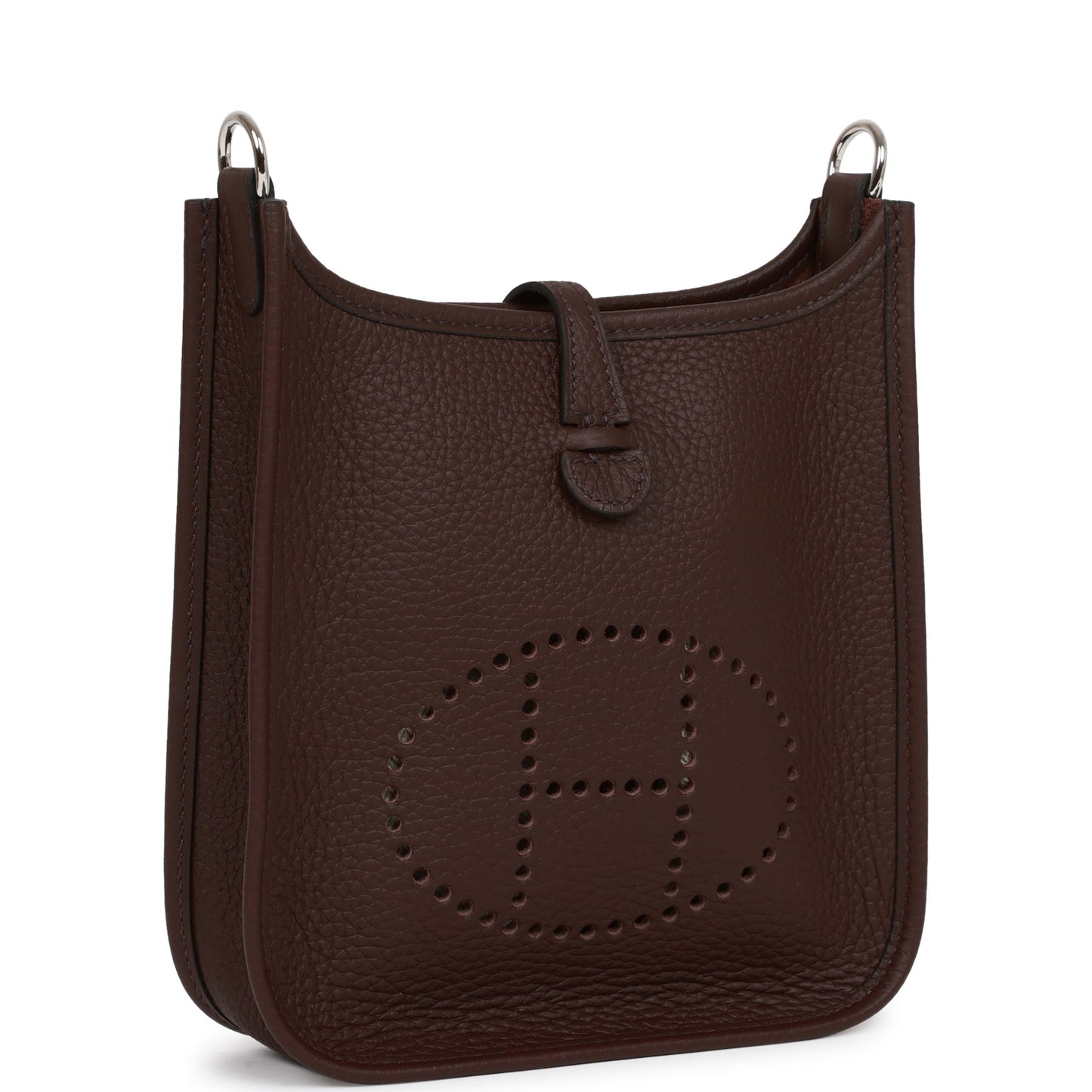 Luxury Hermes Evelyne TPM Rouge Sellier Clemence Palladium Hardware