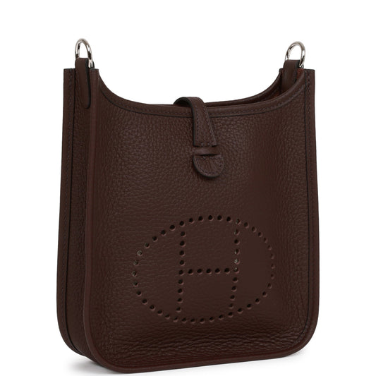 Luxury Hermes Evelyne TPM Rouge Sellier Clemence Palladium Hardware