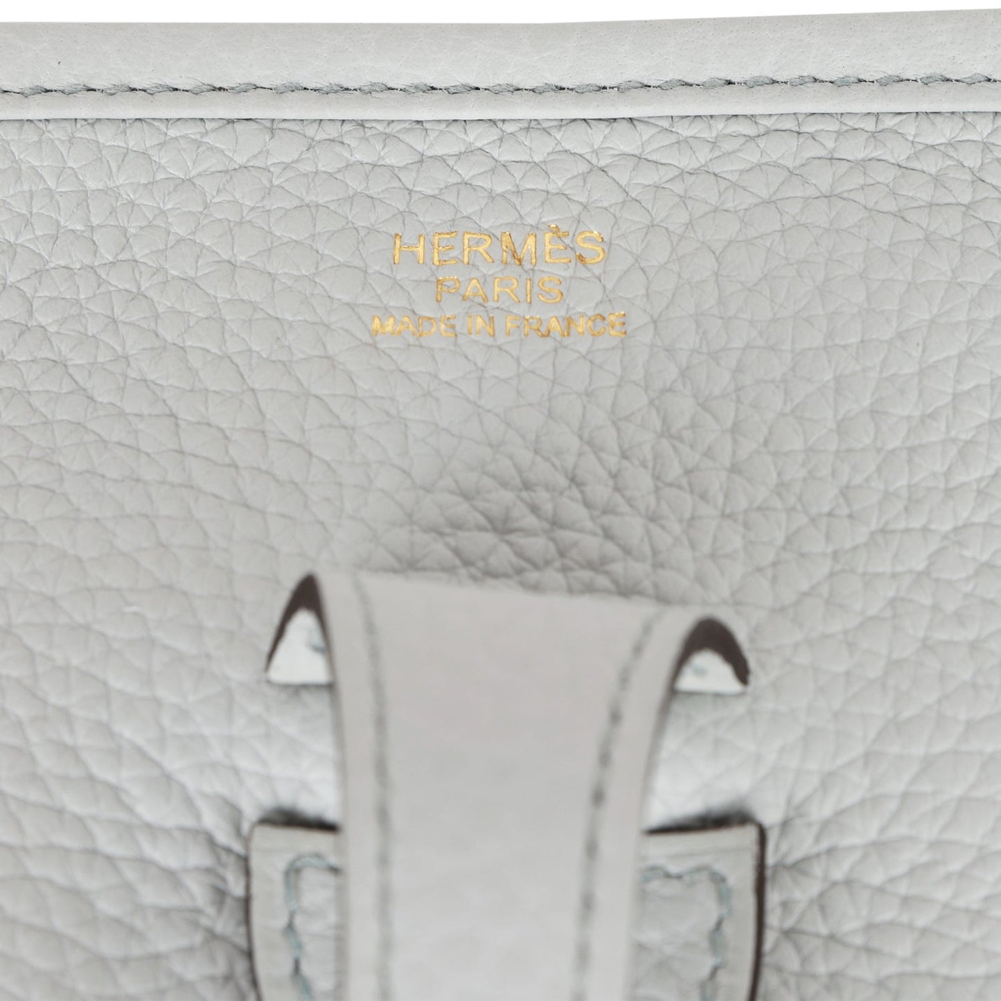 Luxury Hermes Evelyne III PM Bleu Lin Clemence Gold Hardware