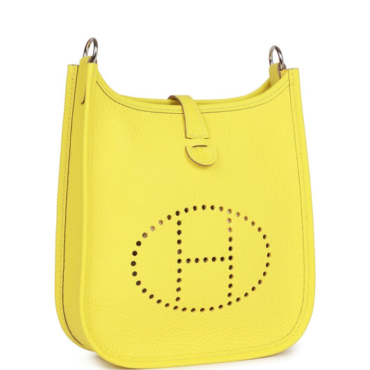 Luxury Hermes Evelyne TPM Lime Clemence Palladium Hardware