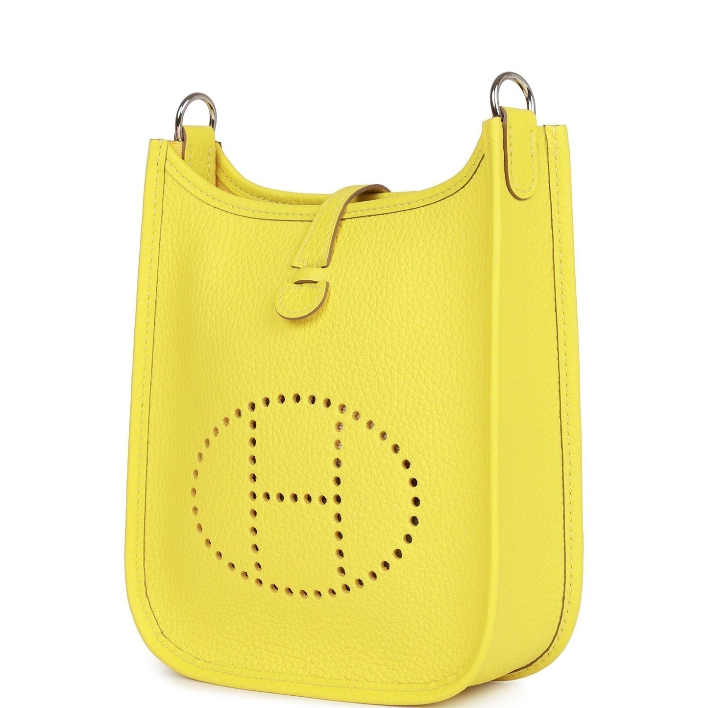 Luxury Hermes Evelyne TPM Lime Clemence Palladium Hardware