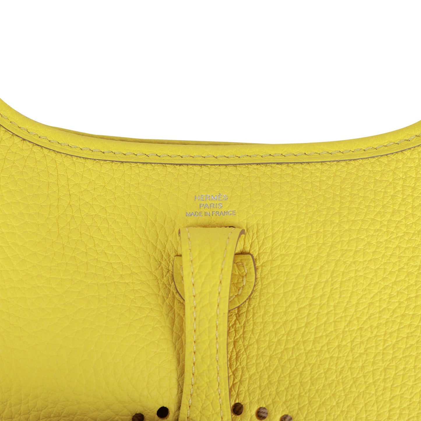 Luxury Hermes Evelyne TPM Lime Clemence Palladium Hardware