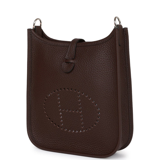 Luxury Hermes Evelyne TPM Rouge Sellier Clemence Palladium Hardware