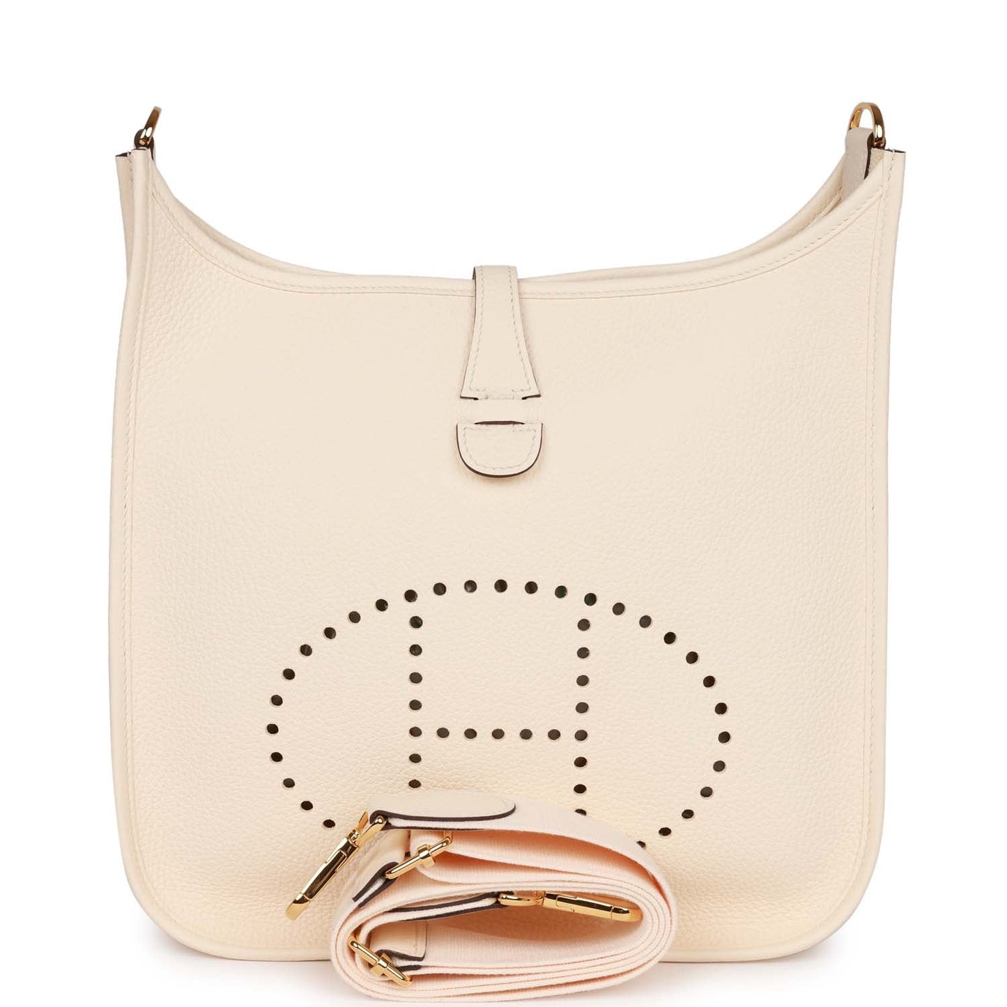 Luxury Hermes Evelyne III PM Nata Clemence Gold Hardware