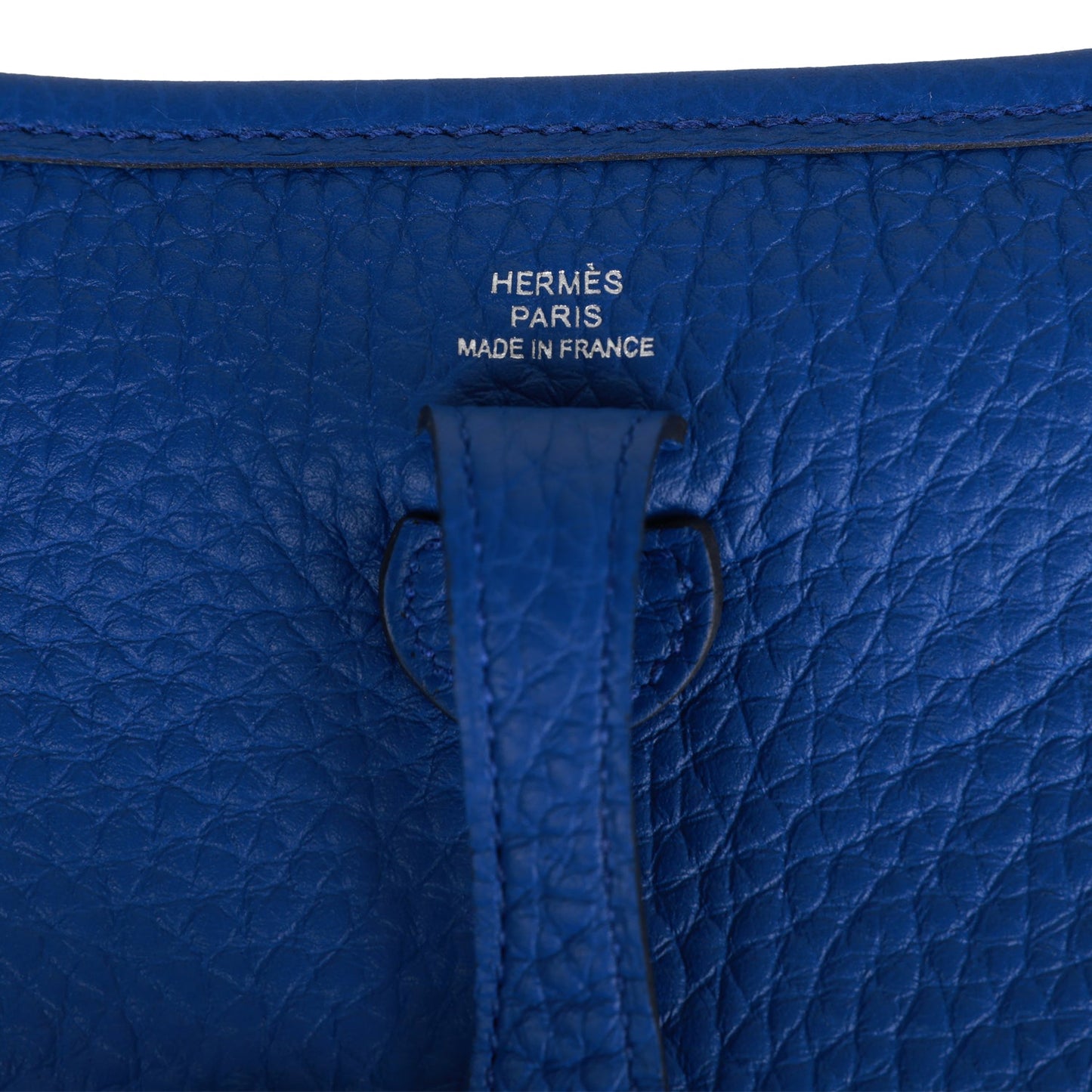 Luxury Hermes Evelyne TPM Bleu Royal Clemence Palladium Hardware