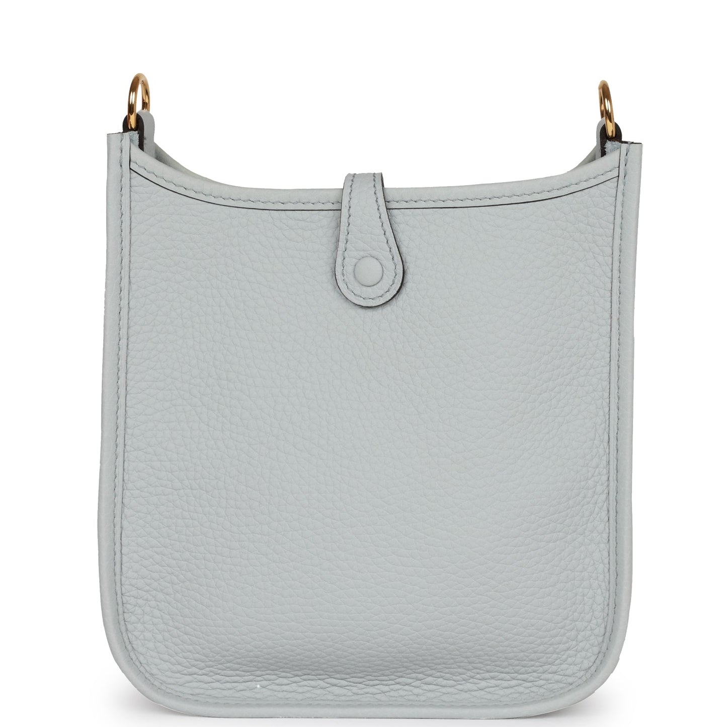 Luxury Hermes Evelyne TPM Bleu Pale Clemence Gold Hardware