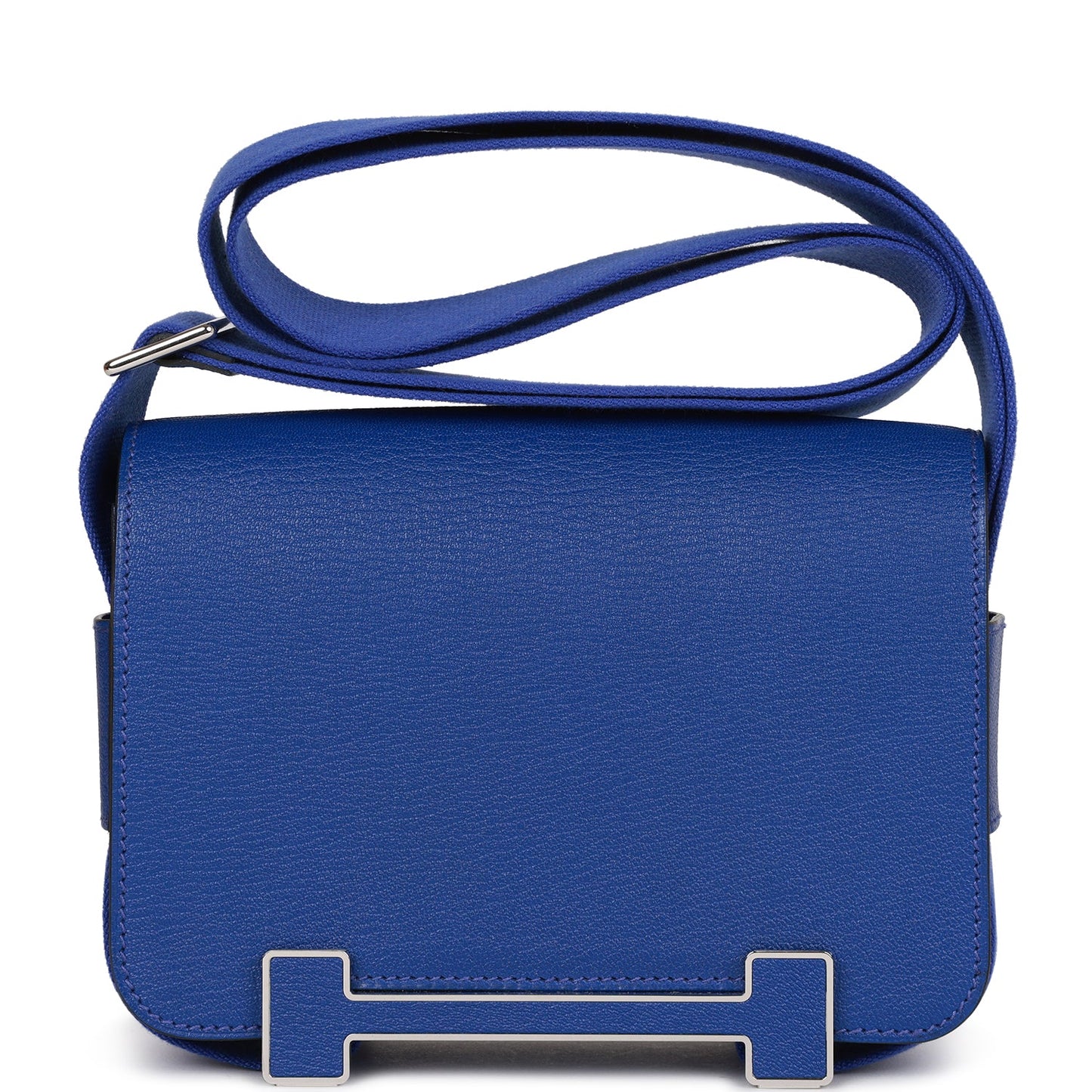 Luxury Hermes Geta Bleu Electric Chevre Palladium Hardware