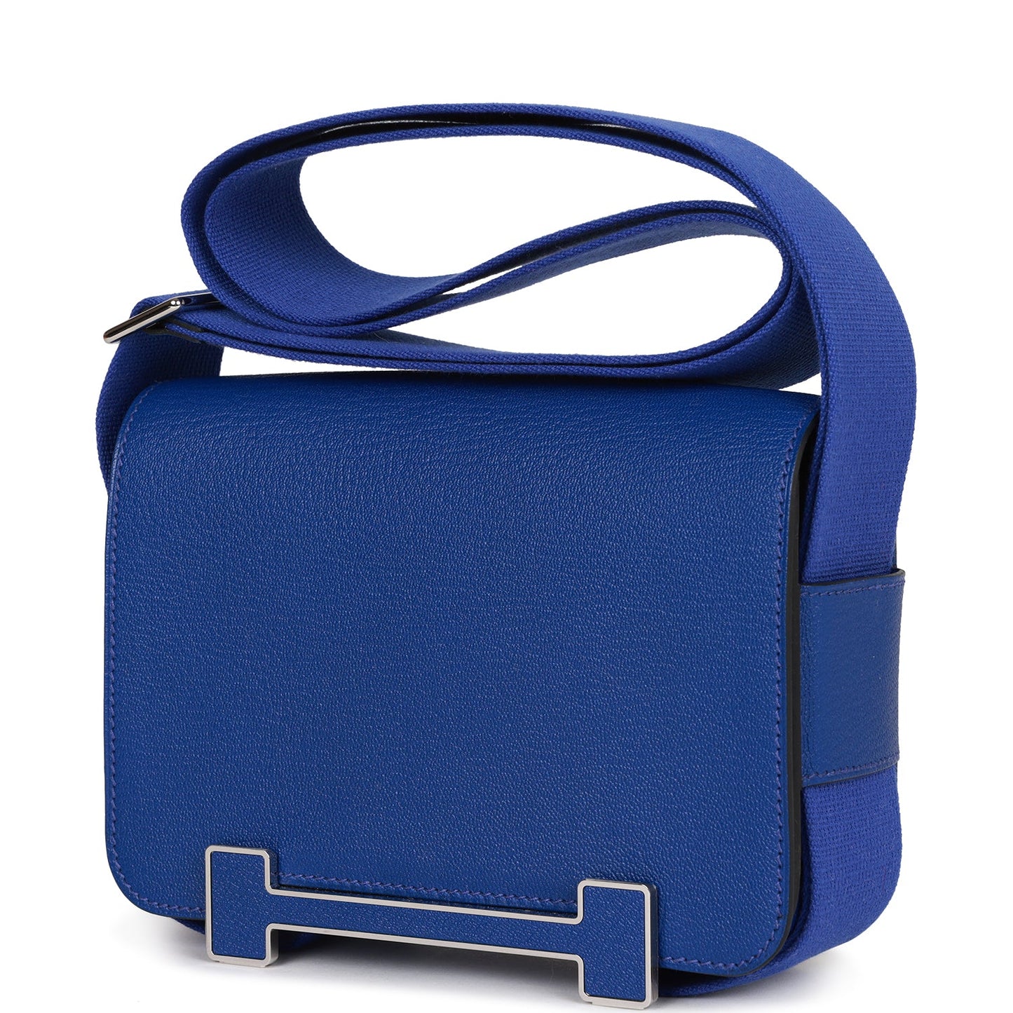 Luxury Hermes Geta Bleu Electric Chevre Palladium Hardware