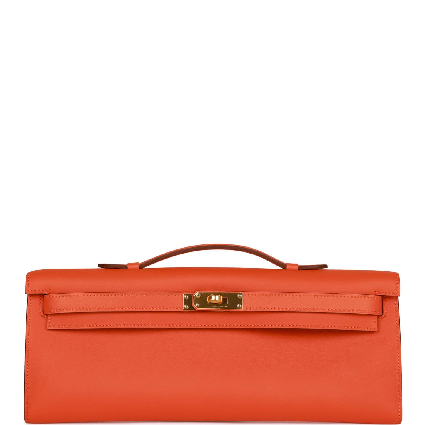 Luxury Hermes Kelly Cut Orange Swift Gold Hardware