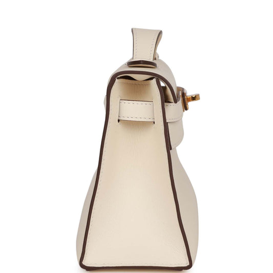Luxury Hermes Kelly Pochette Nata Swift Gold Hardware