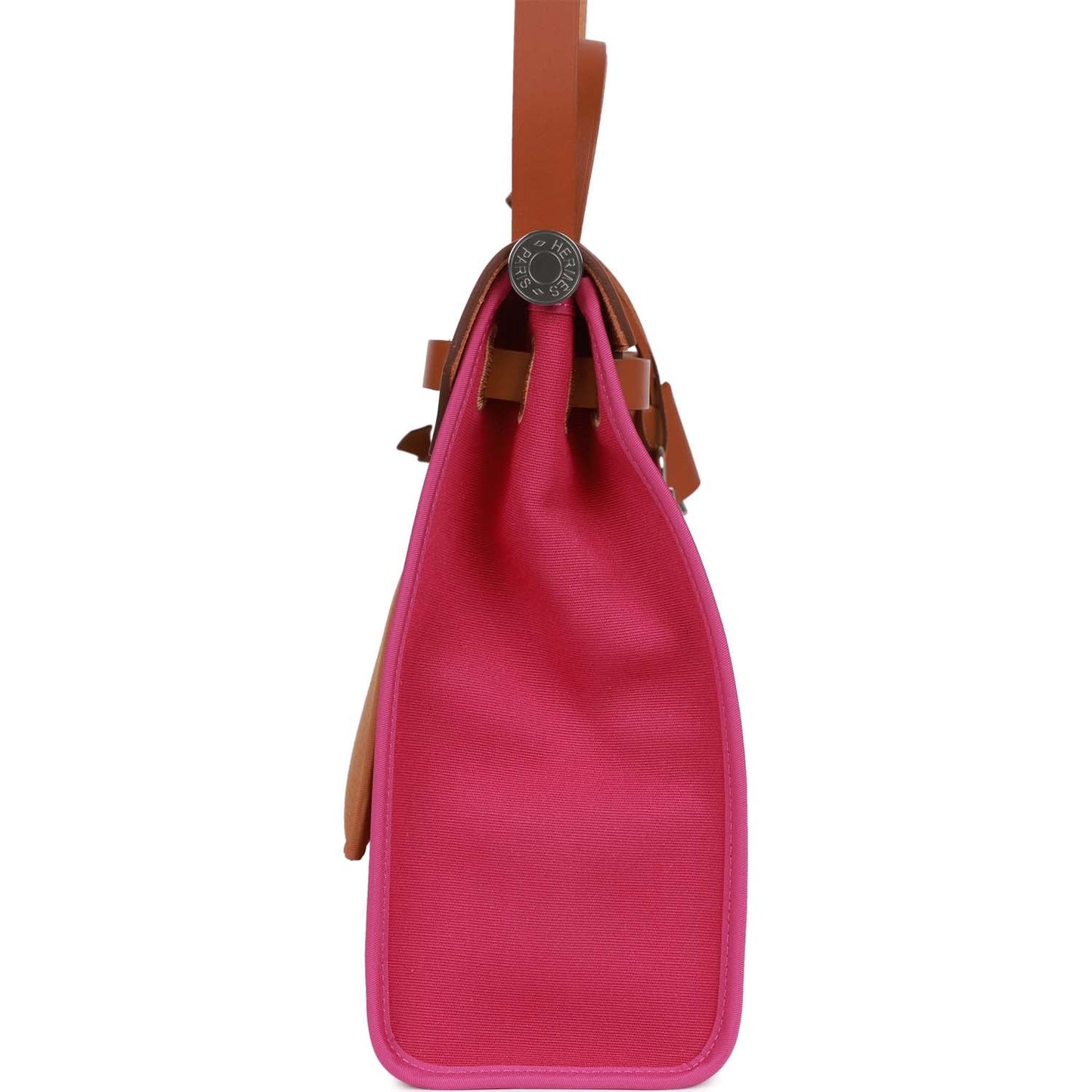 Luxury Hermes Herbag Zip PM 31 Rose Pourpre Toile H Berline Vache Barenia Hunter Palladium Hardware