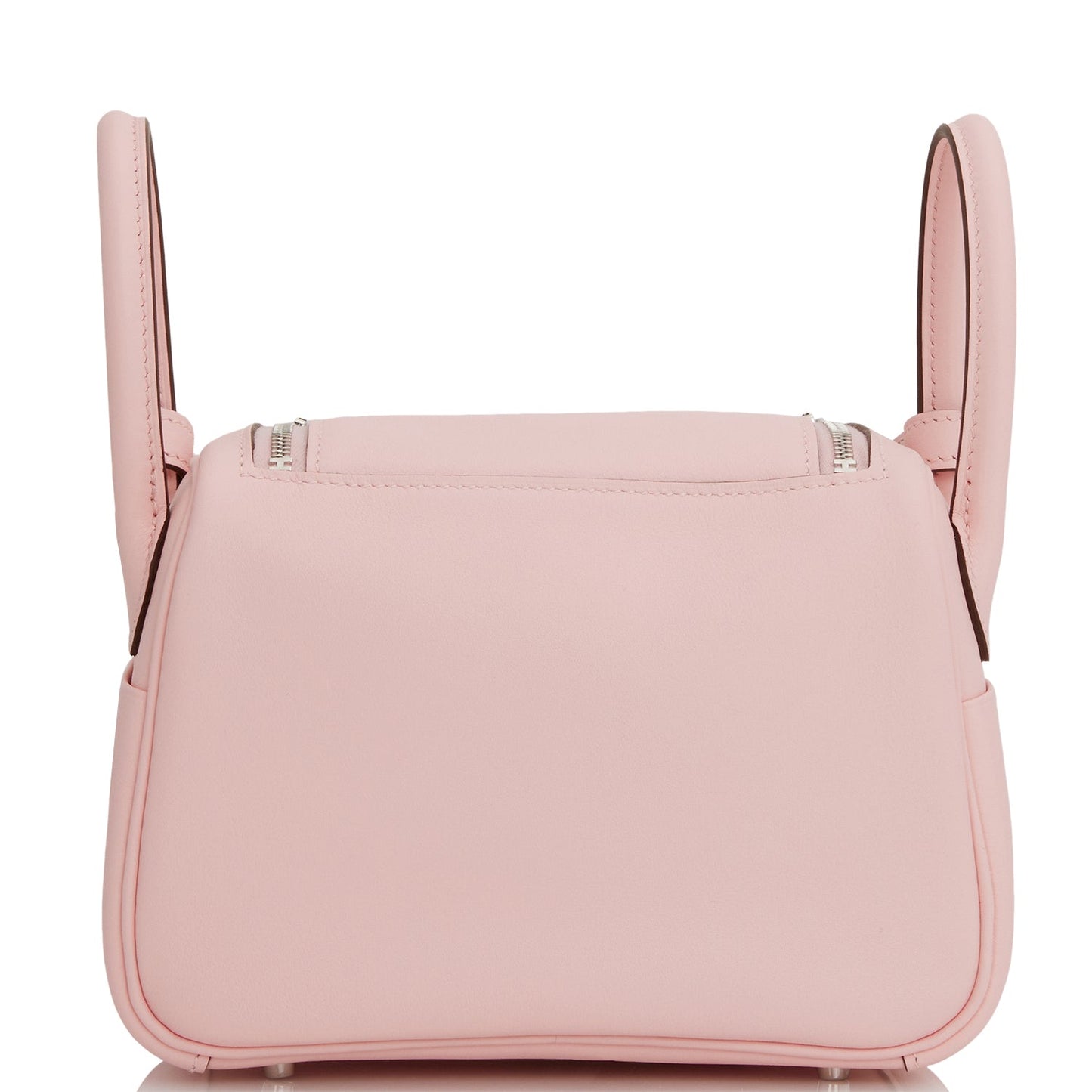 Luxury Hermes Mini Lindy Rose Sakura Swift Palladium Hardware