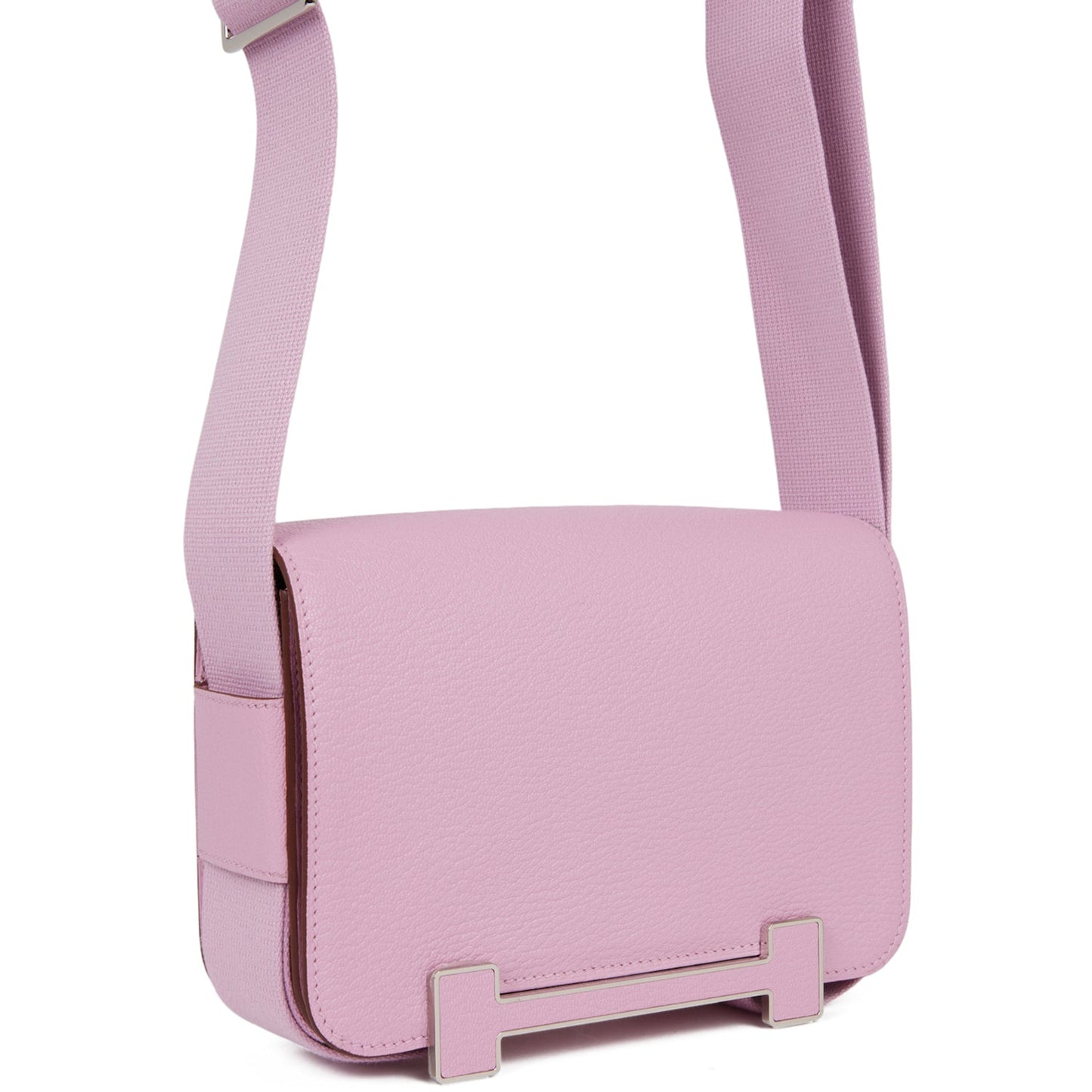 Luxury Hermes Geta Mauve Sylvestre Chevre Palladium Hardware