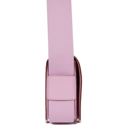 Luxury Hermes Geta Mauve Sylvestre Chevre Palladium Hardware