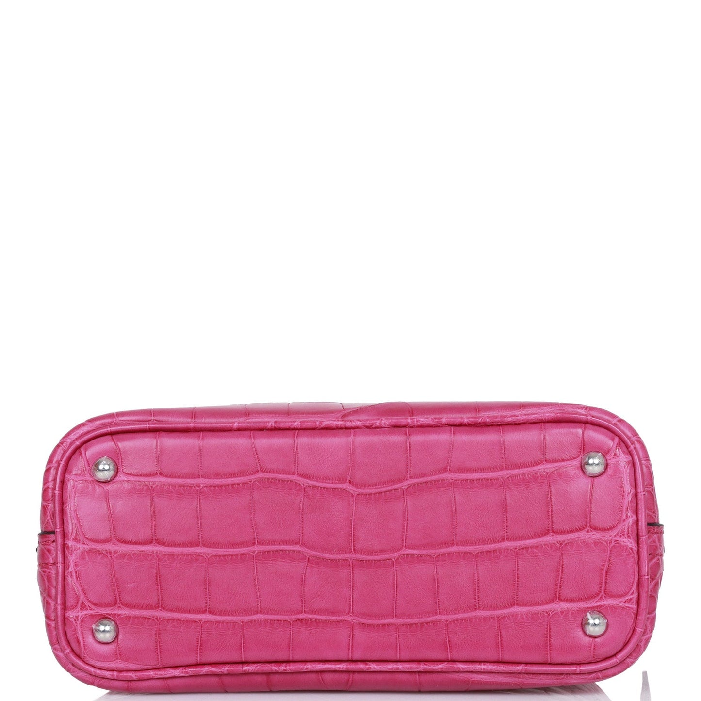 Luxury Hermes 1923 Bolide Mini Rose Scheherazade Matte Alligator Palladium Hardware