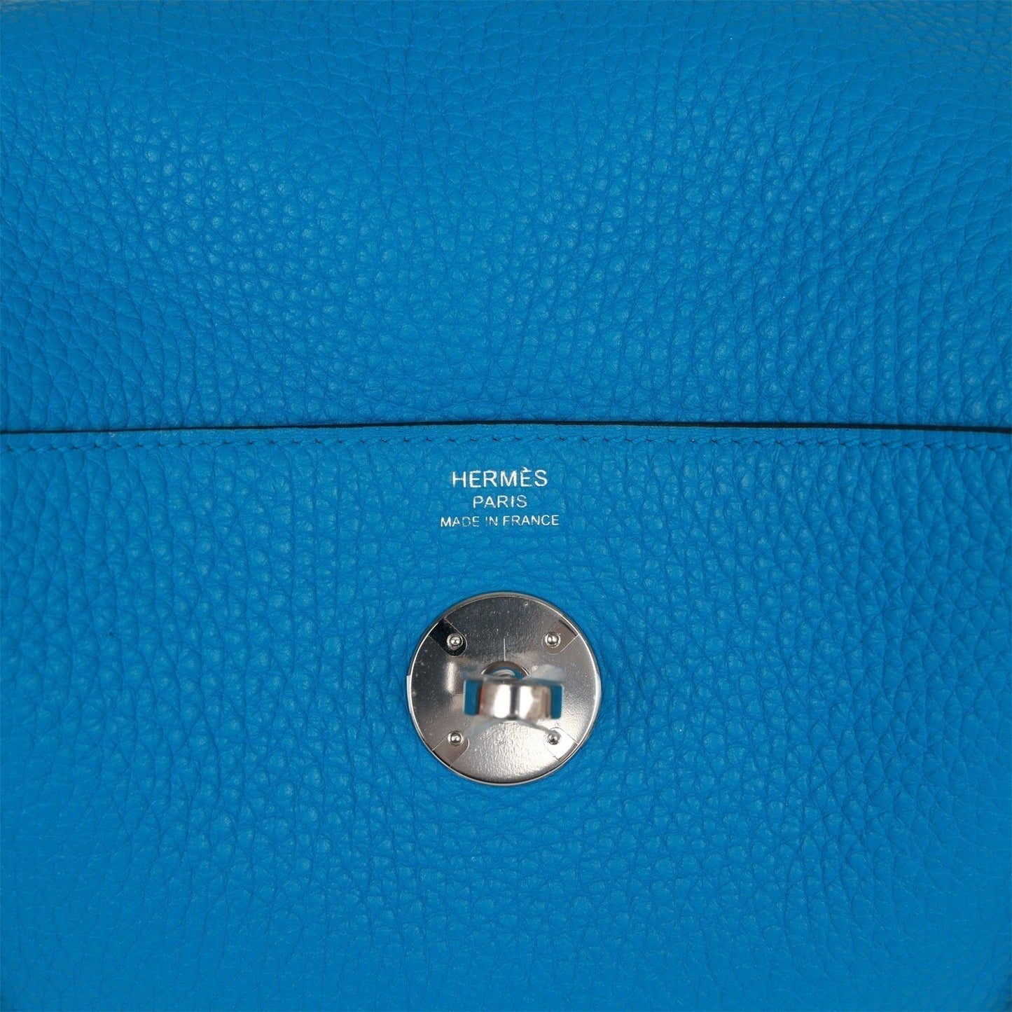 Luxury Hermes Lindy 26 Bleu Zanzibar Verso Clemence Palladium Hardware