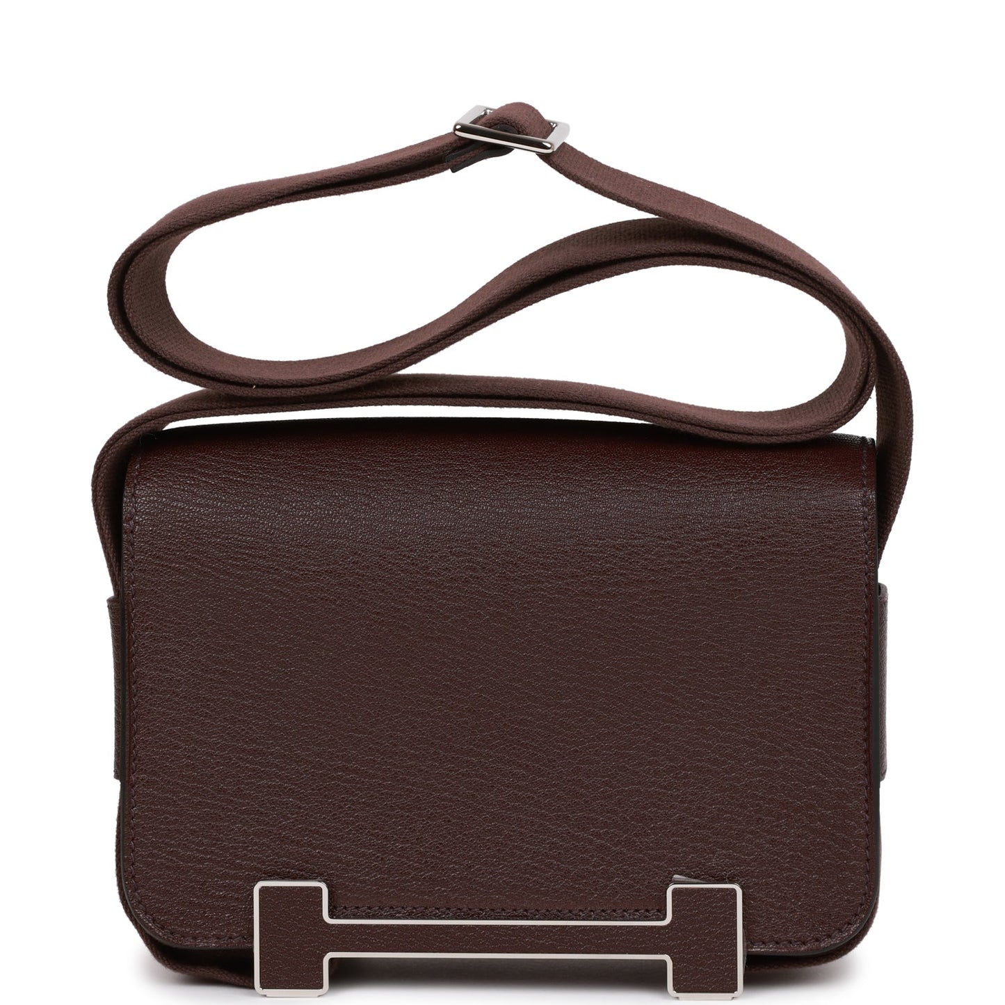 Luxury Hermes Geta Rouge Sellier Chevre Palladium Hardware